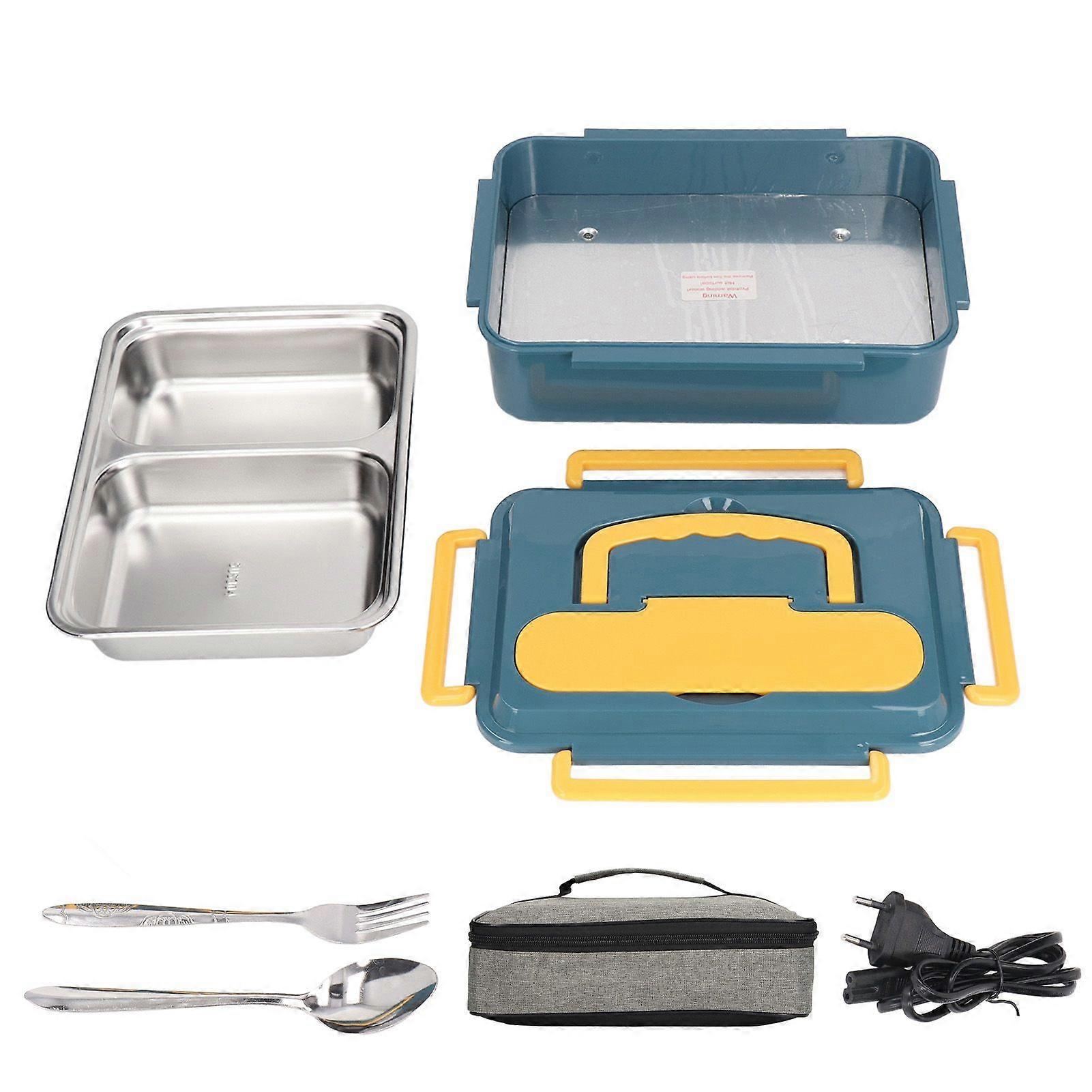 2025 Latest Model Heated Lunch Box 1.5 Liters ABS Stainless Steel Plug and