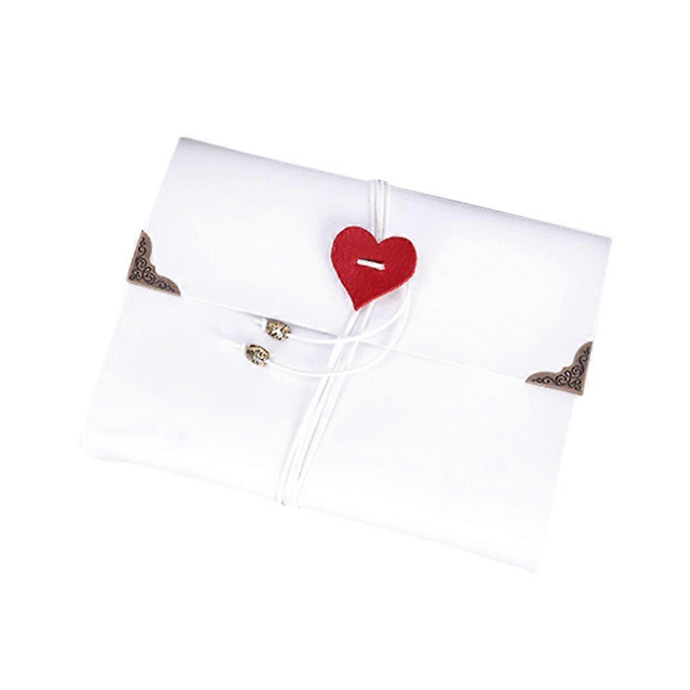 Wedding Guest Book Cover Bridal Shower Scrapbook Love Heart Shape Diary Journal Notebook 9.8×9.1×1.0in 1Pack