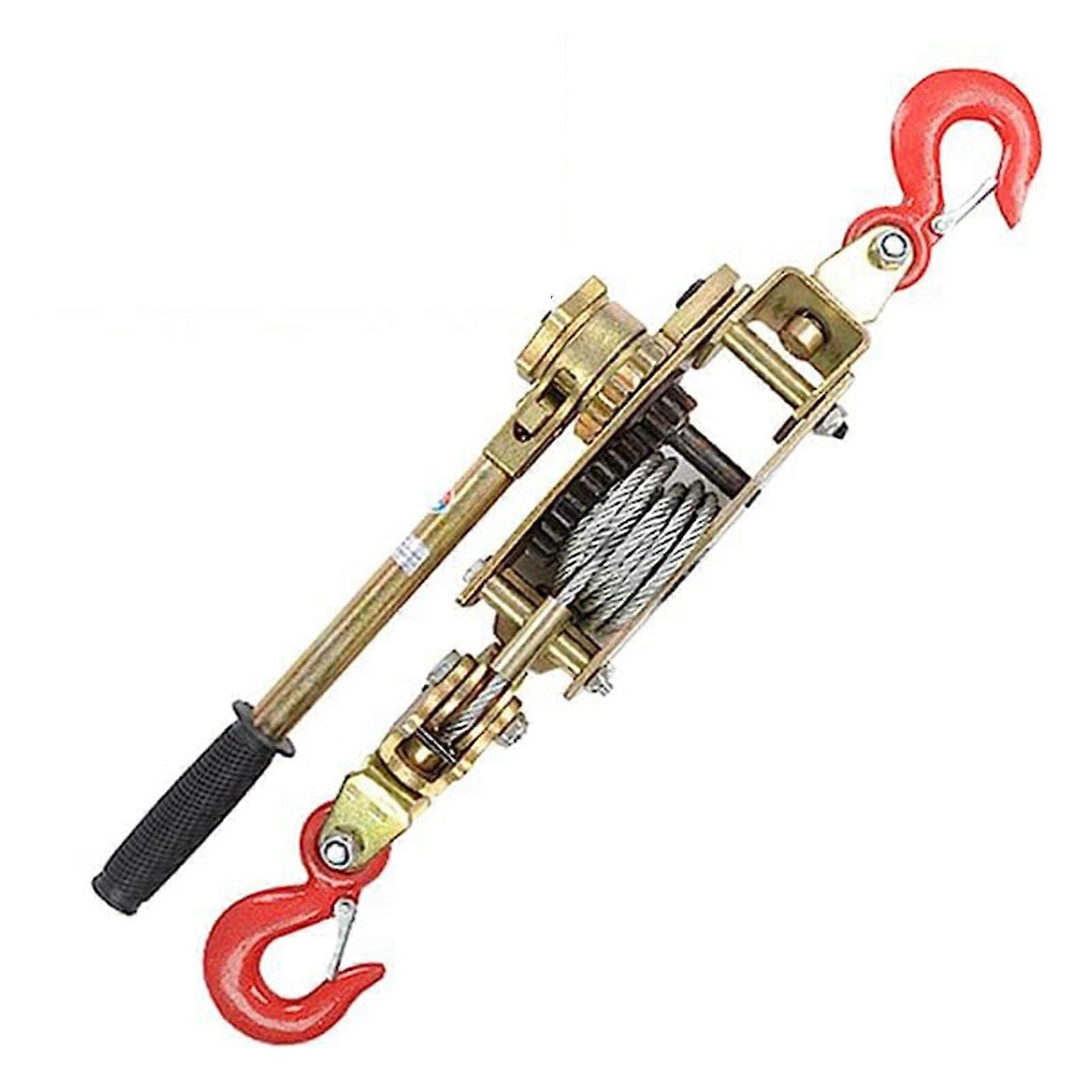 4ton winch, dual power puller, performance hand puller with 2 hooks, steel cable and antislip grip, (8,800 lb) capacity