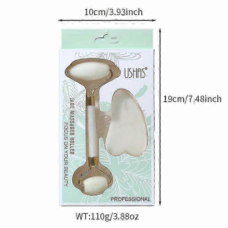 グアシャフェイシャルツールセット、顔用翡翠ローラー、女性用フェイスローラー、フェイスマッサージャーローラー、肌引き締め用フェイスローラー