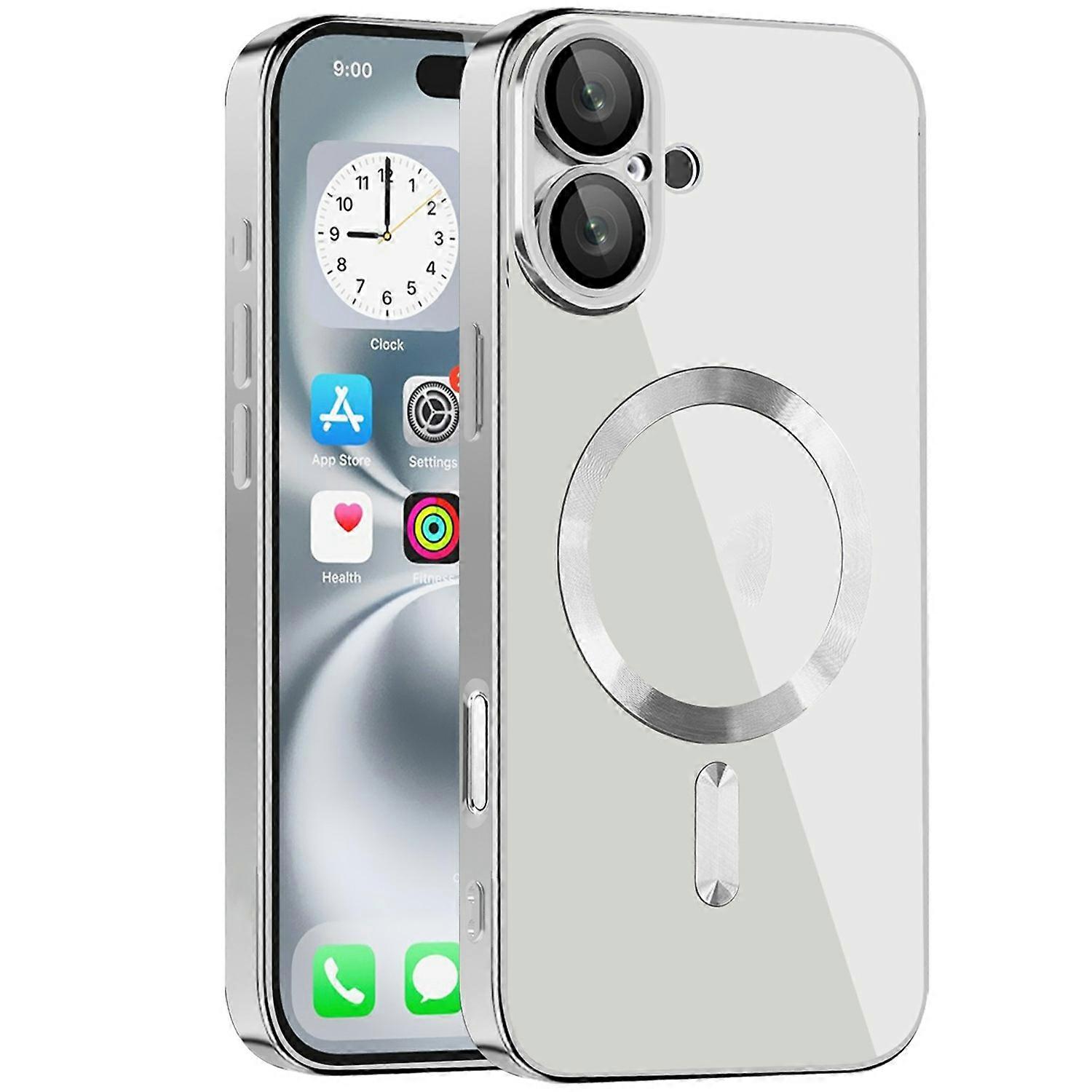For iPhone 16 Plus Case Compatible with MagSafe TPU + PC Clear Back Cover