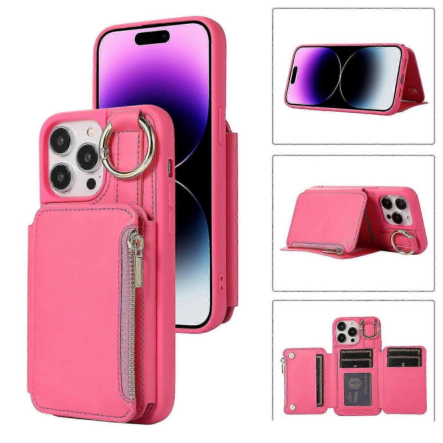 Crossbody Wallet Case for iPhone 15 Pro Max/15 Ultra, RFID Blocking Leather Purse Case with Card Hol