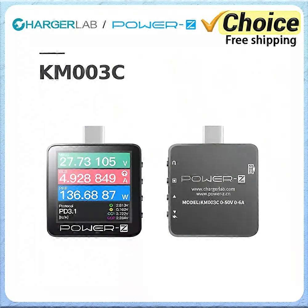 Craft Power-Z KM003C Portable Type-C Fast Charging Tester PD3.1 QC5.0 240W Mxa Digital Voltmeter & Ammeter Power Bank Tester