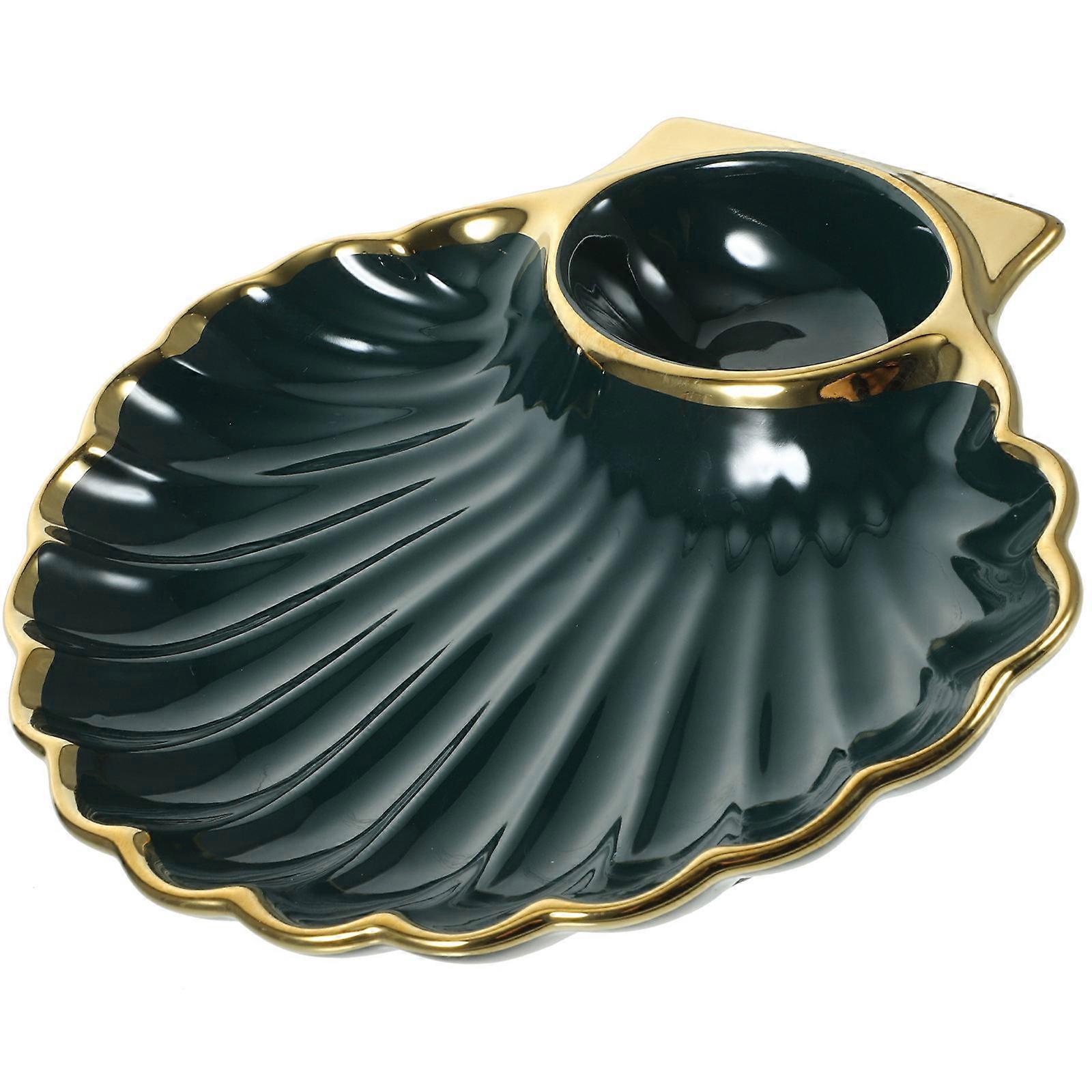 1Pc Versatile Dumpling Plate Functional Dining Plate French Fries Serving Dish