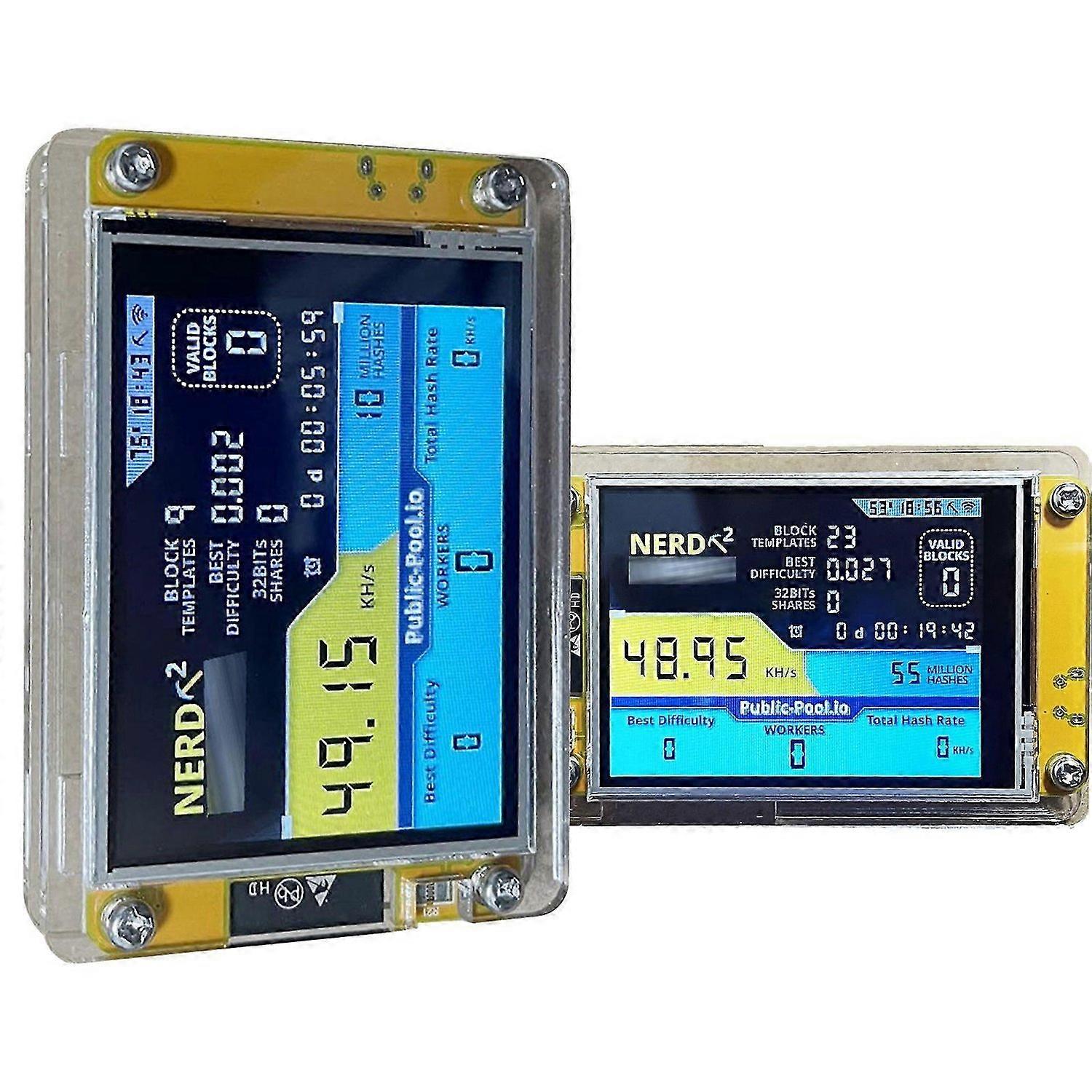 Nerd Miner v2 Solo Bitcoin Miner - Lottery Miner - Crypto Miner - 2.8 Screen