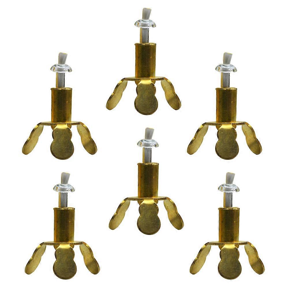 Metal Wick Holders Three Legged Candlestick Storage Holder 3.00X3.00X2.70CM Housewarming Banquets 6Pcs