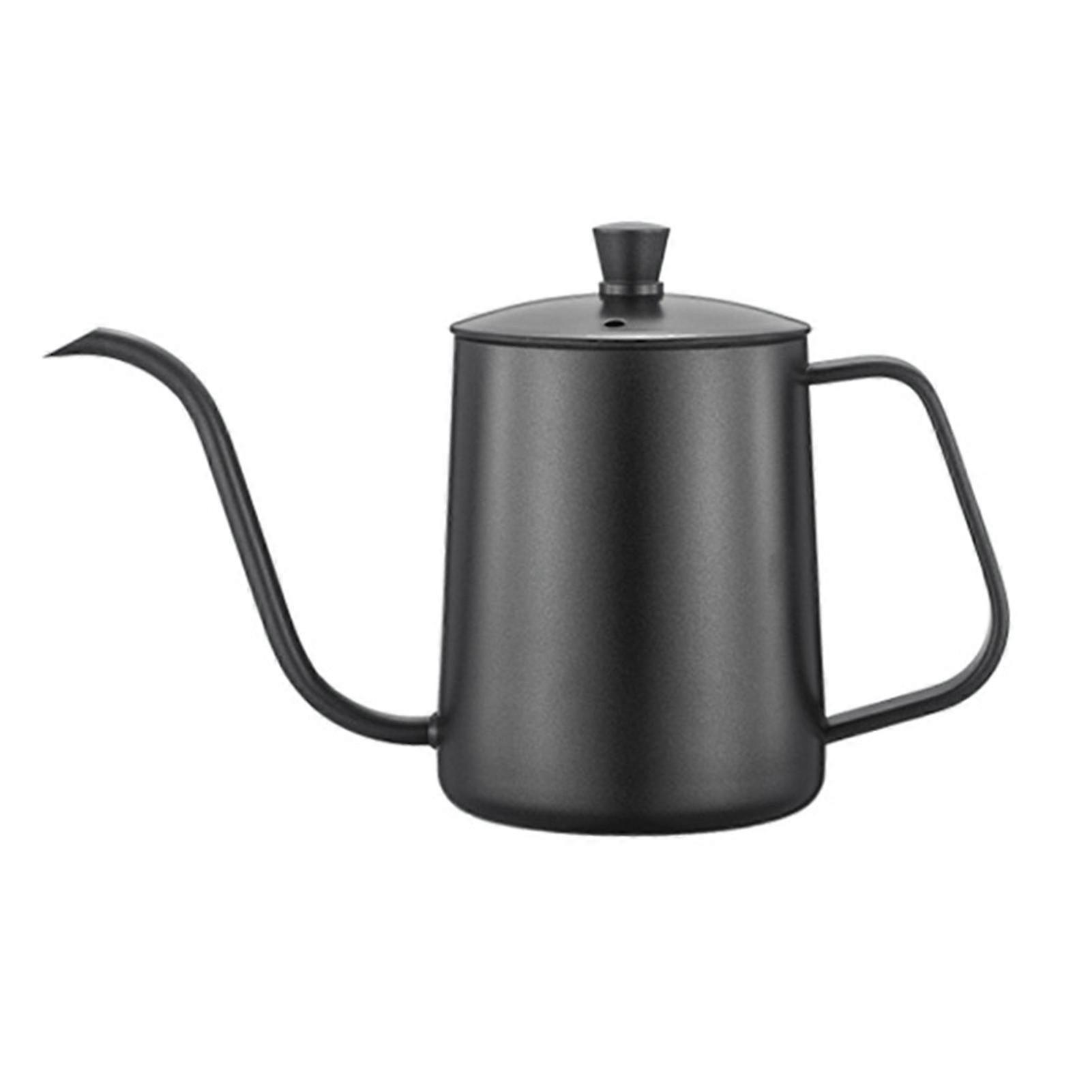Svanehals kaffekoker rustfritt stål tynn tut anti-skålding hell over gryte-2-svart