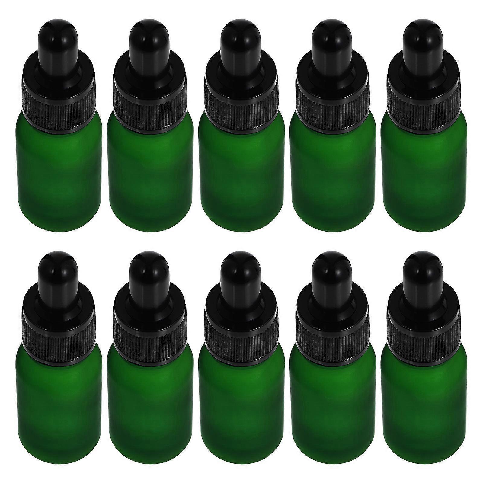 Portable Dropper Bottles Frosted Glass Essential Oil Container Easy to Use 10Pcs