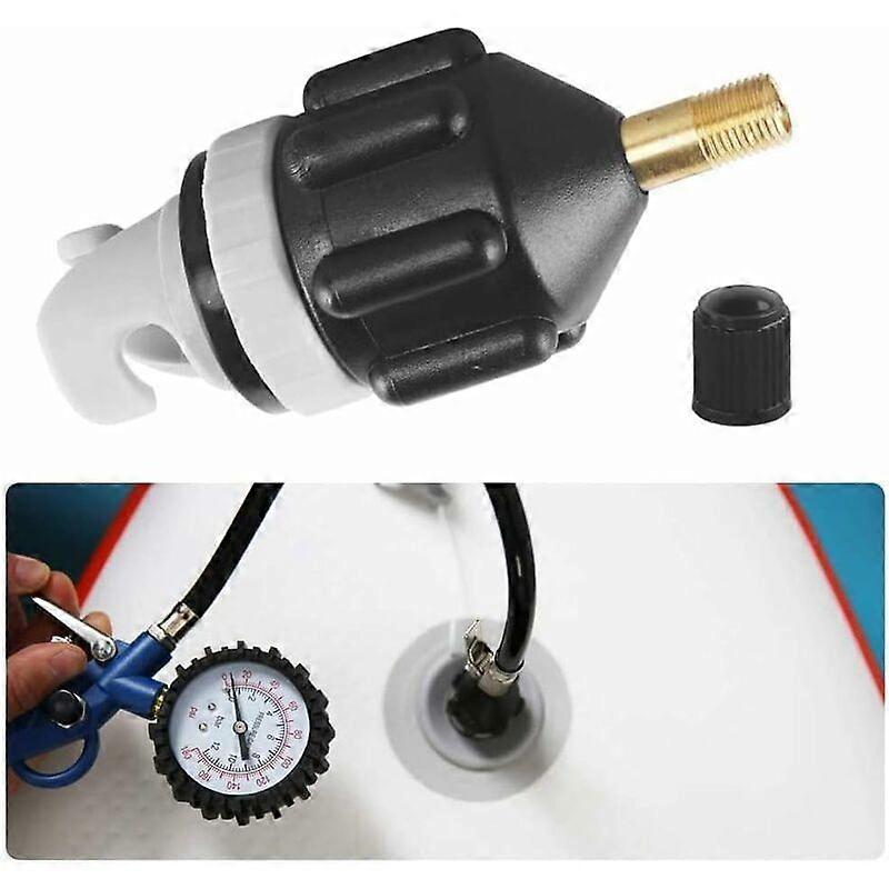 Sup Adapter Conventional Air Pump Sup Adapter for Compressor Air Pump Converter for Canoe Kayak Paddle Board Inflatable Boat Black