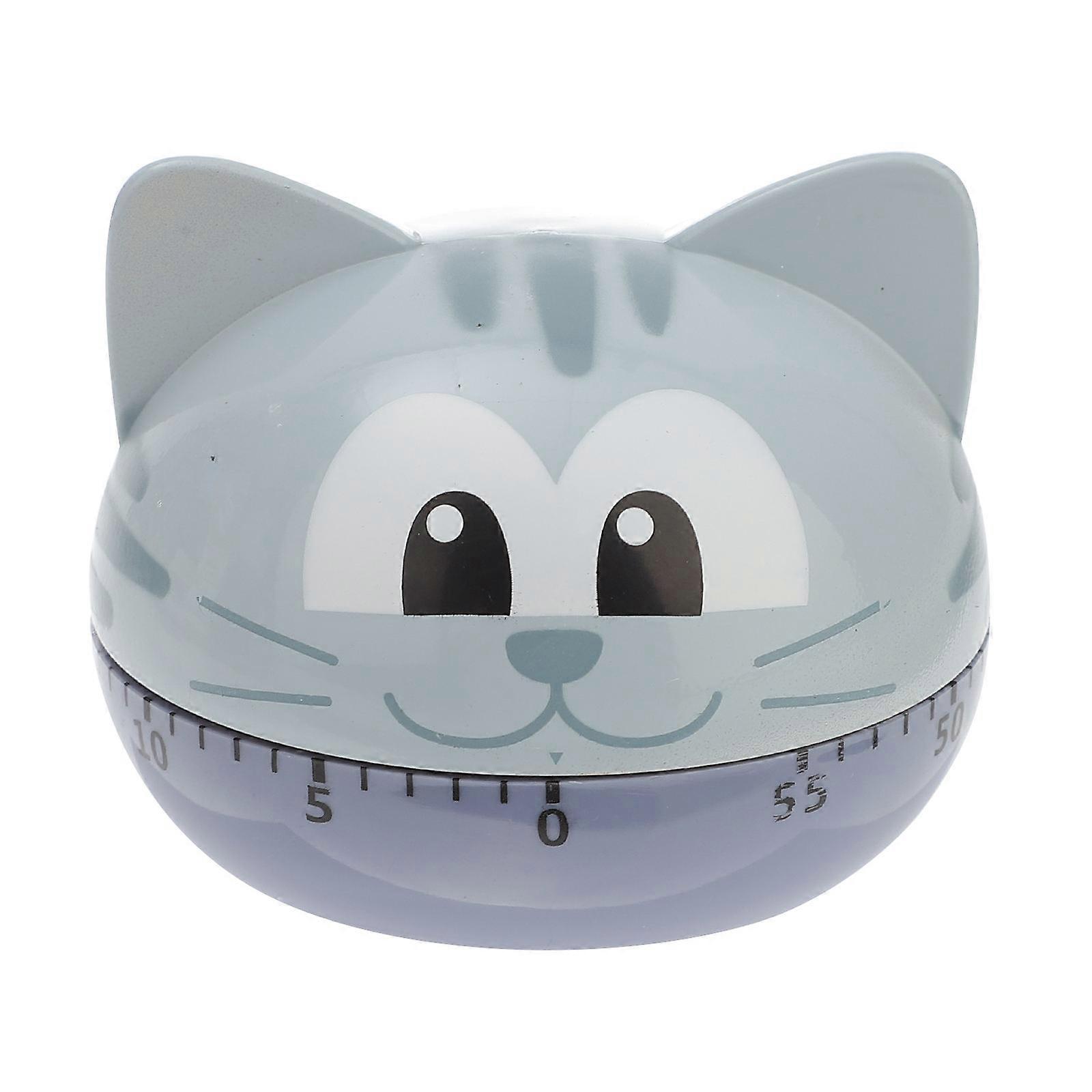 Cat Shape Mechanical Kitchen Timer for Efficient Cooking and Learning Management, All Ages, Manual Countdown Timer with Battery Design