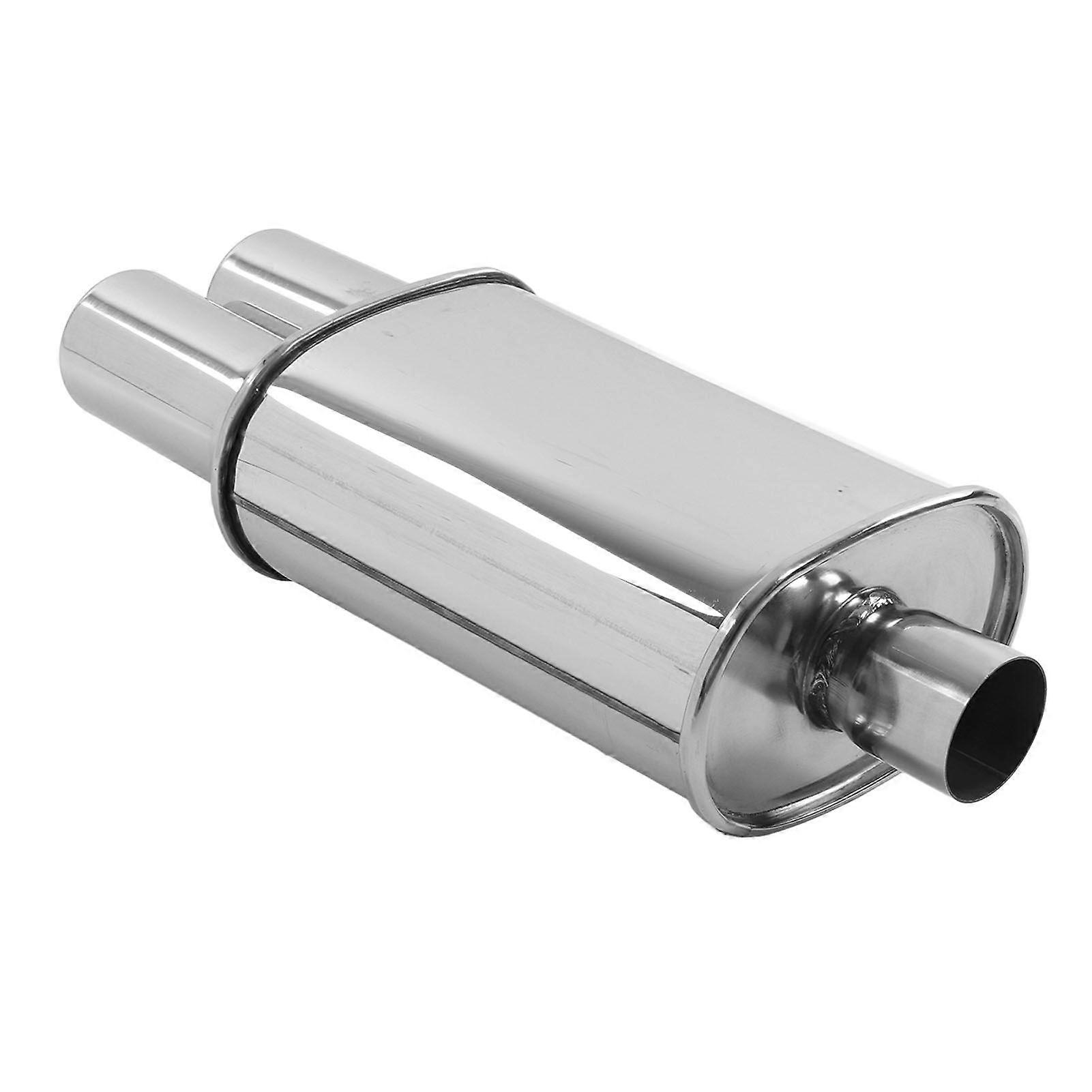 Σωλήνας εξάτμισης αυτοκινήτου 63mm / 2.5in Εισαγωγή Διπλής εξόδου από ανοξείδωτο ατσάλι, γυαλισμένο, γενικής χρήσης, τροποποίηση