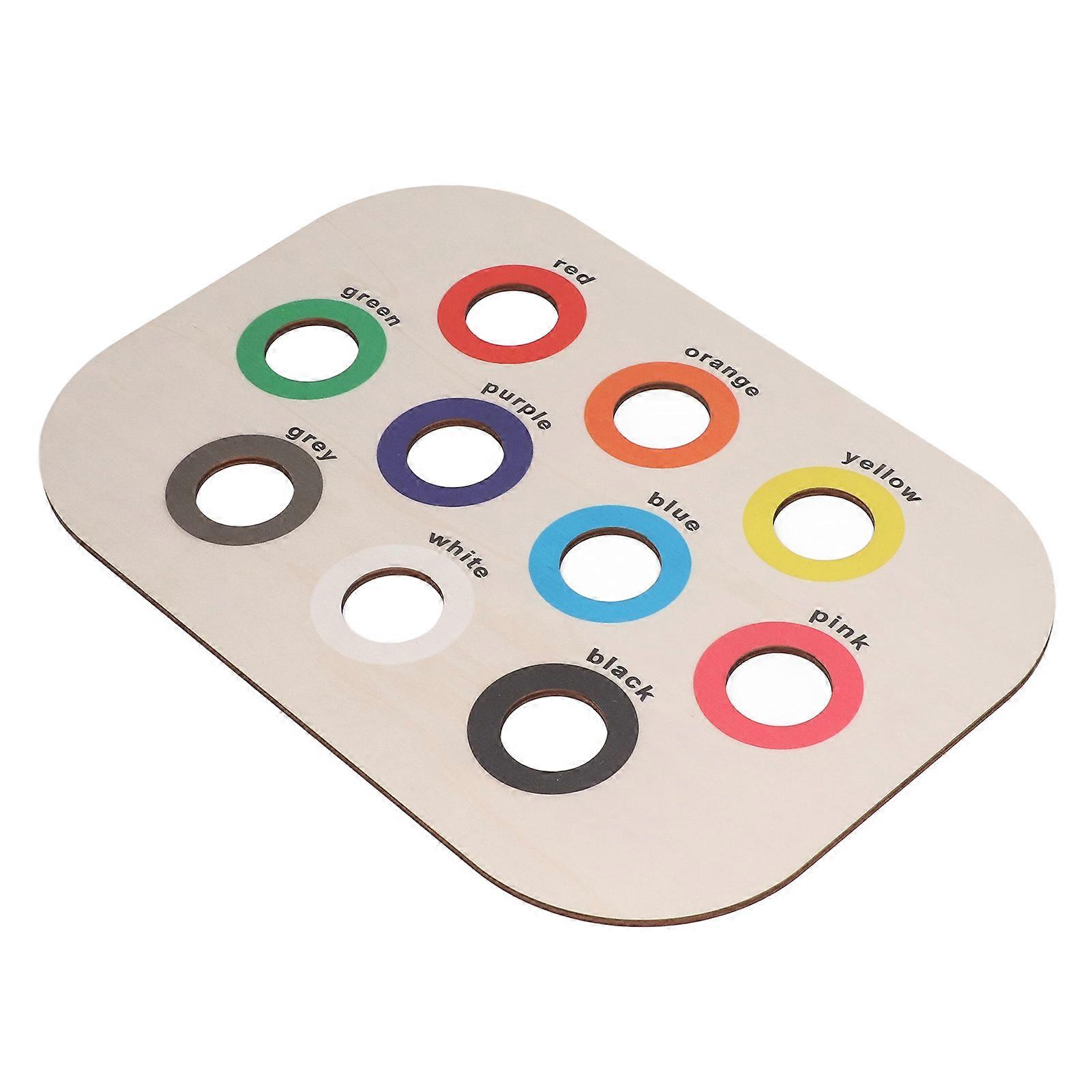Wooden Tray Board Game Sensory Toy Fine Motor Training Color Matching Sorter Board for Alzheimer Dementia