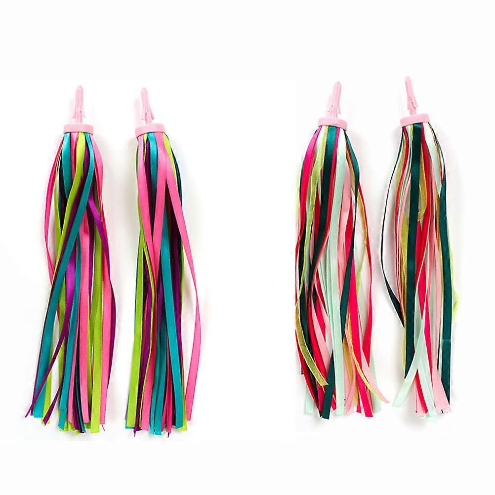 Bike Tassels For Girls Beautiful Handlebar Grips With Streamers Assorted Color 25x0.7cm 1 Pair