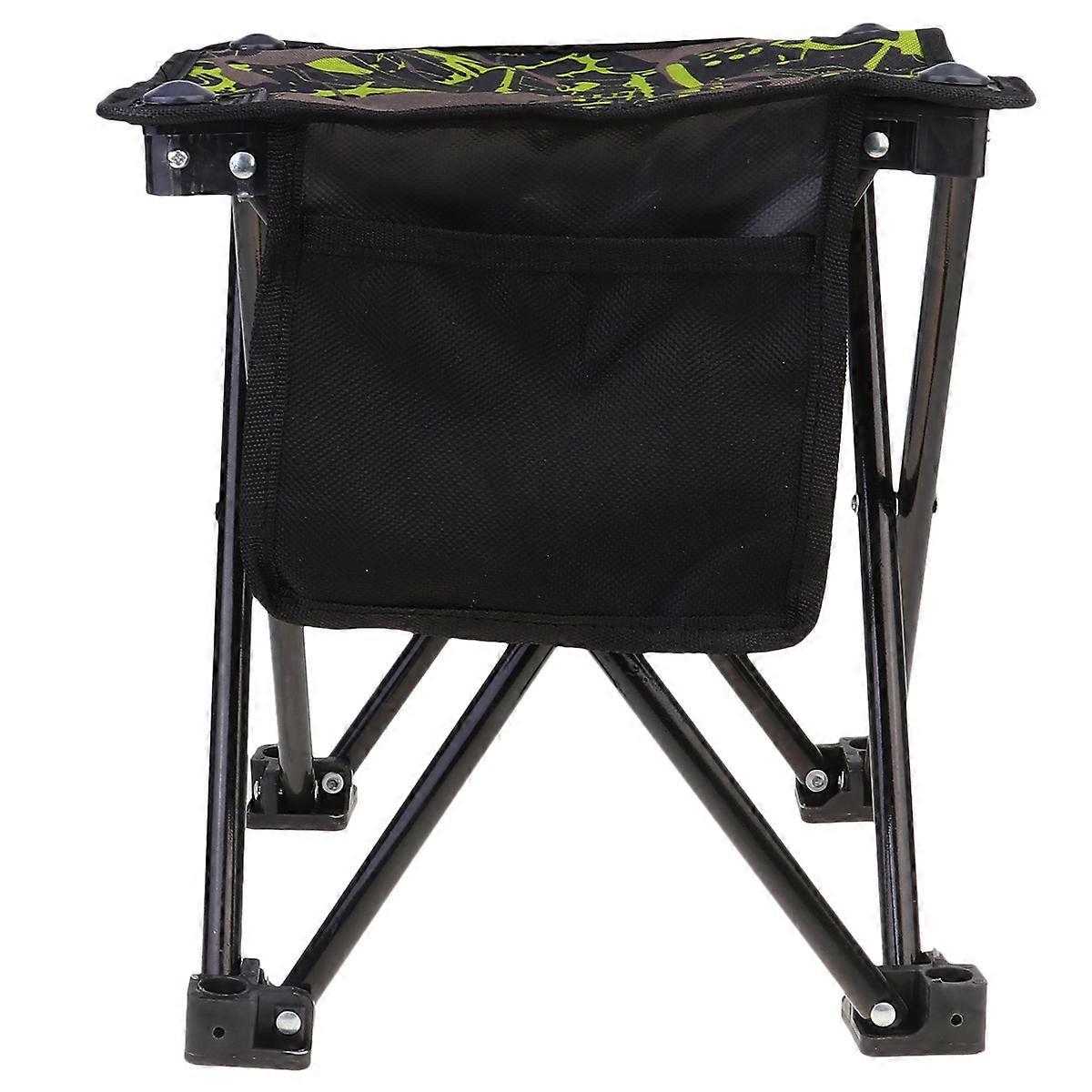Folding Stool Outdoor Portable for Beach and Fishing Trips Stainless Steel 1Set