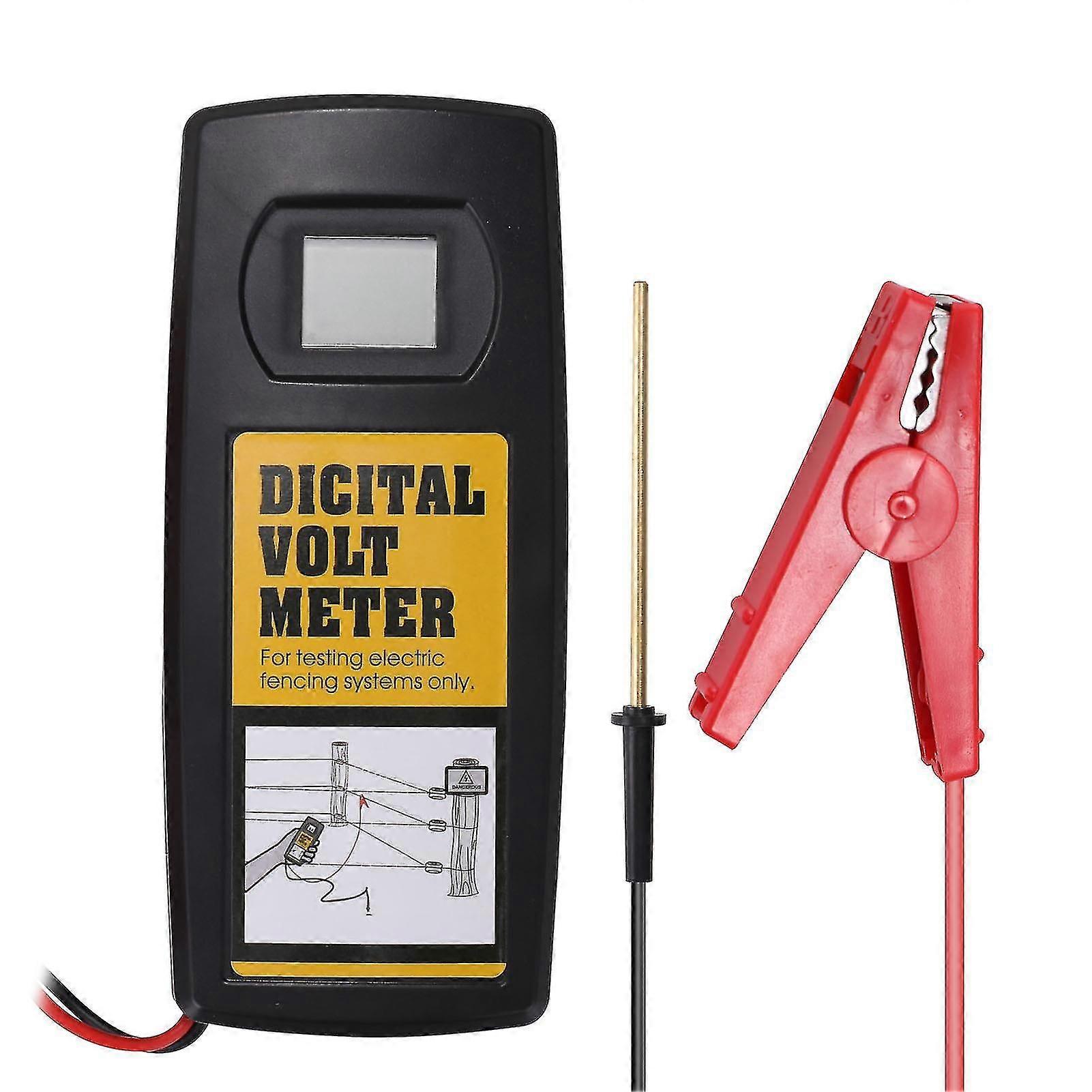 9.9KV Digital Fence Tester Home Garden Horse Livestock Electric Fence Voltmeter LCD Display with Backlight
