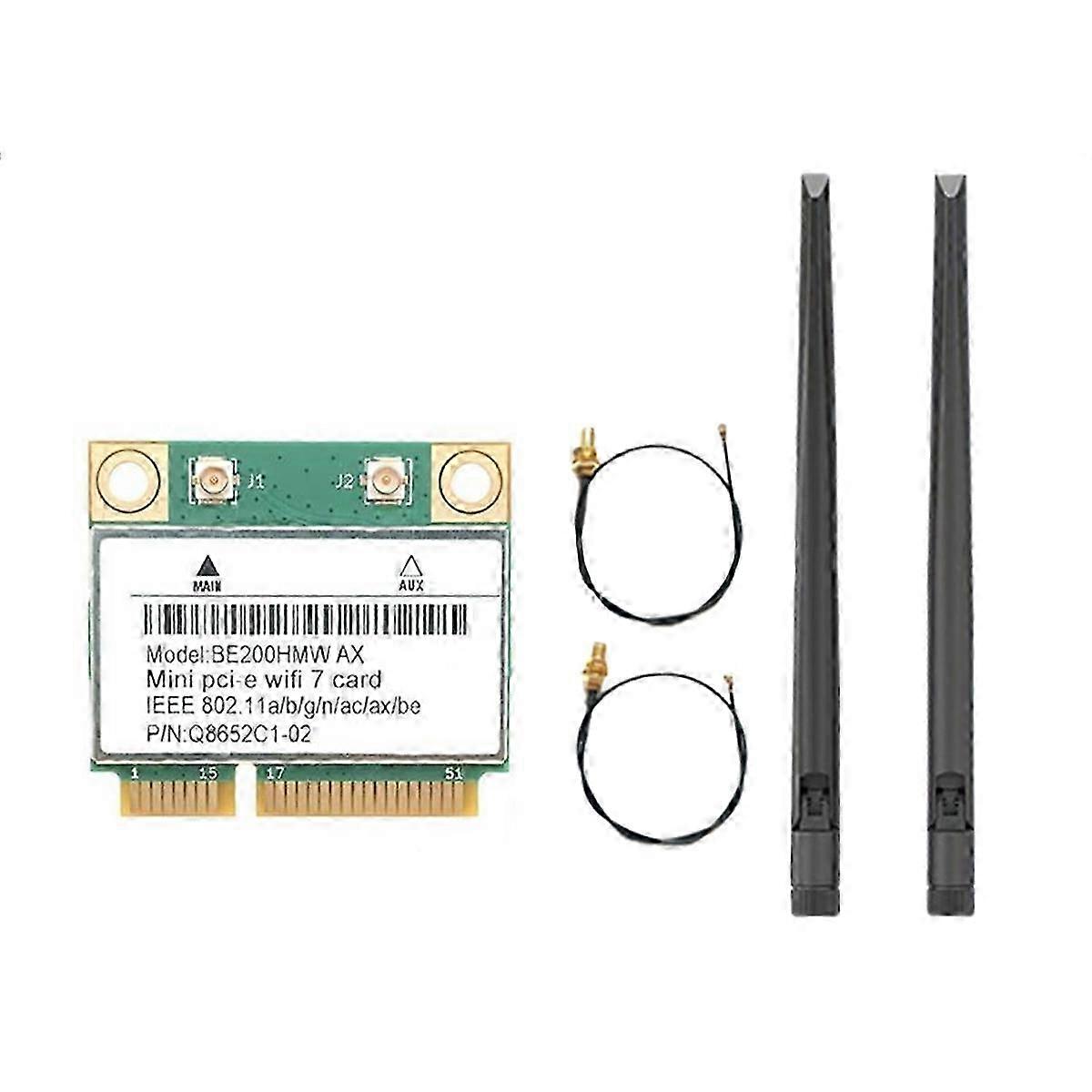 WiFi 7 BE200 WiFi Adapter with Antenna - Bluetooth 5.4, Ultra-Fast 8774Mbps Connectivity for Enhanced Internet Performance
