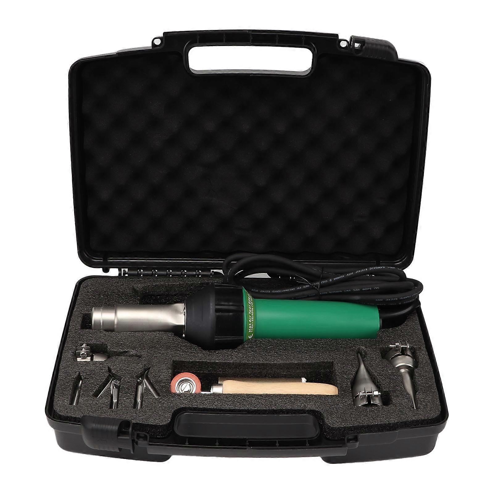 1600W Plastic Welder Kit with Multiple Nozzles Hot Air Plastic Welding Gun for PVC Flooring PP Plate