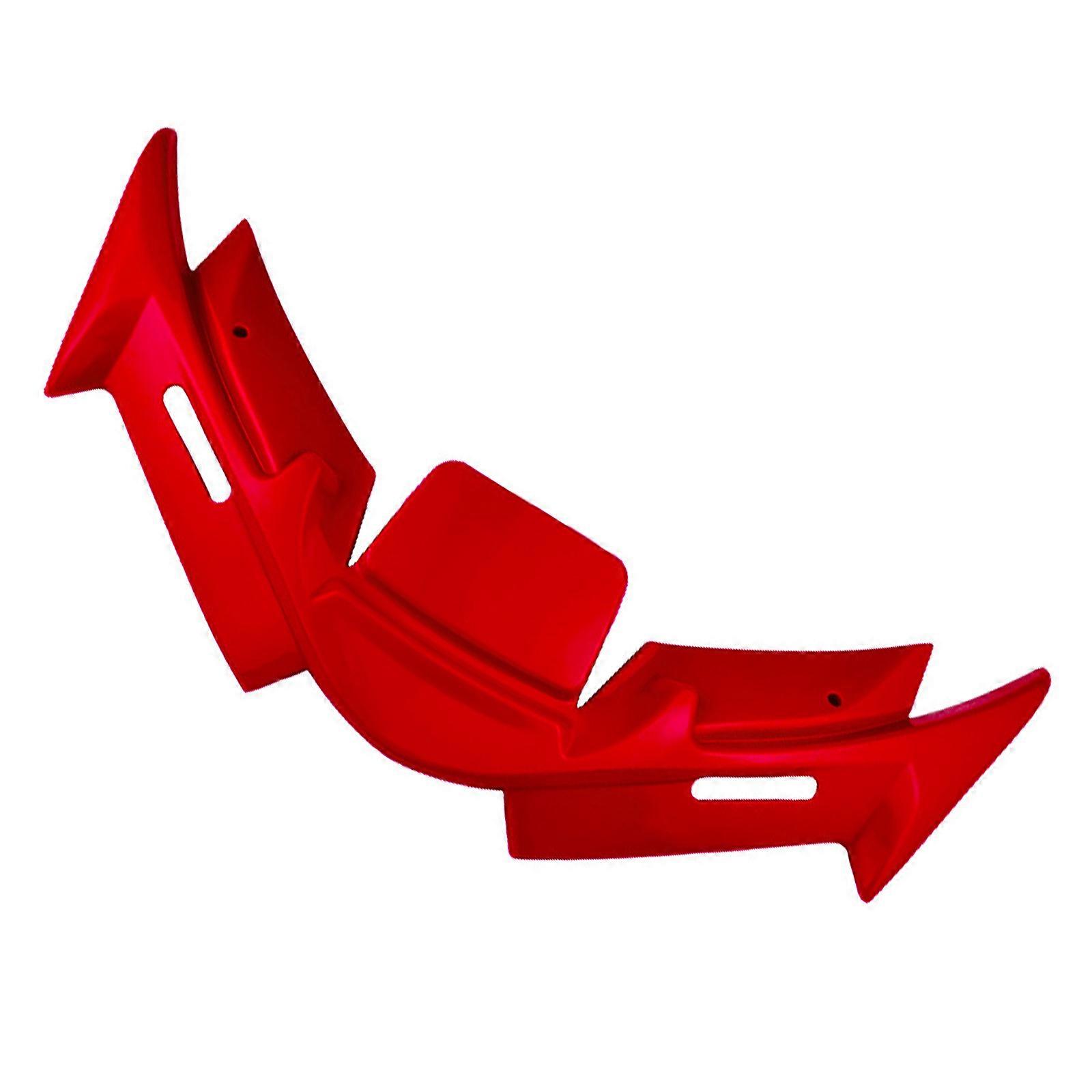 Streamlined Motorcycle Fairing Accessory Quick Install Aerodynamic Front Wing Motorcycle Spare Part for Bikes V4 Red