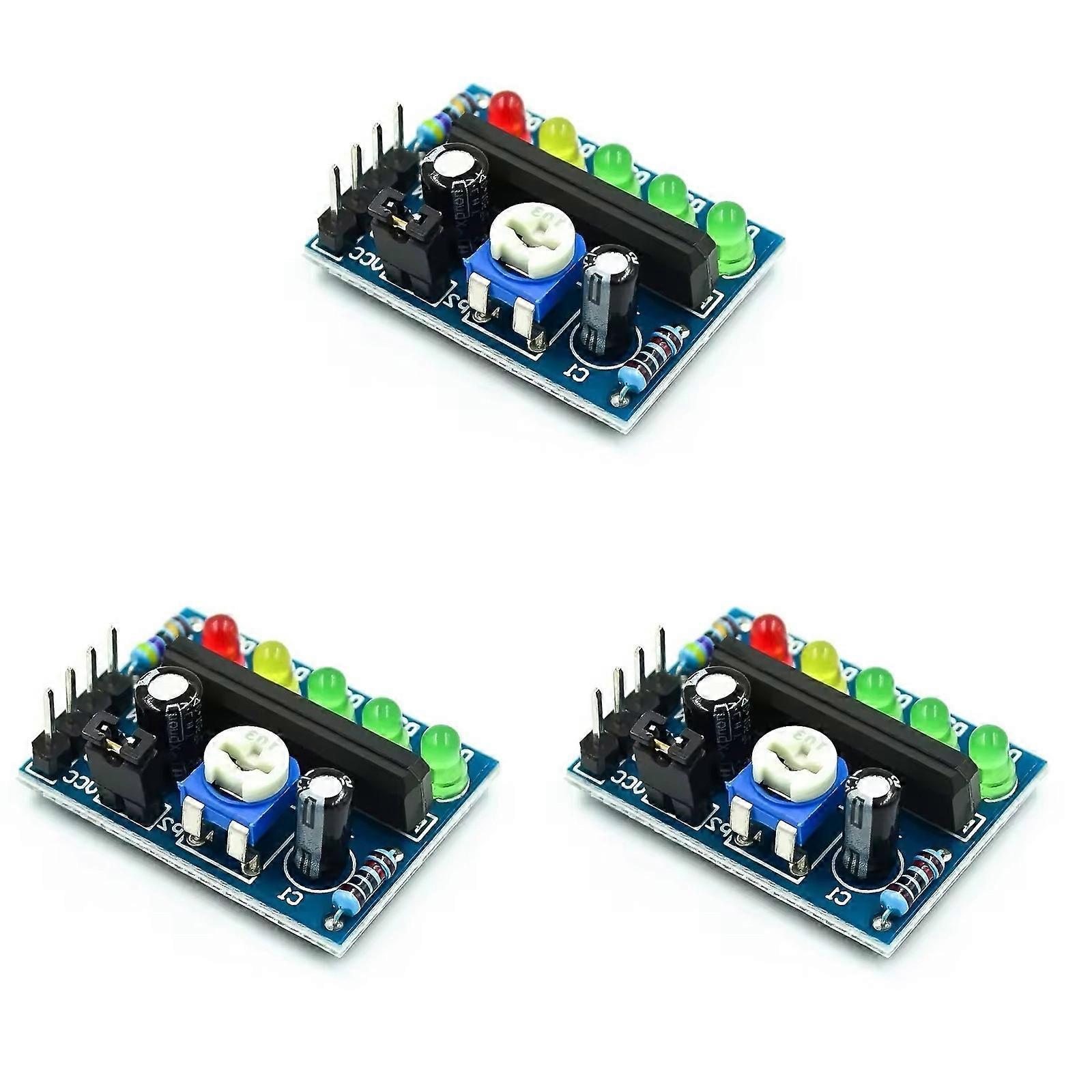 1/3Pcs 3.5V-12V KA2284 Power Sound Electricity Level Indicator Battery Capacity Indicator LED for Voltmeter Replacement Multicolor
