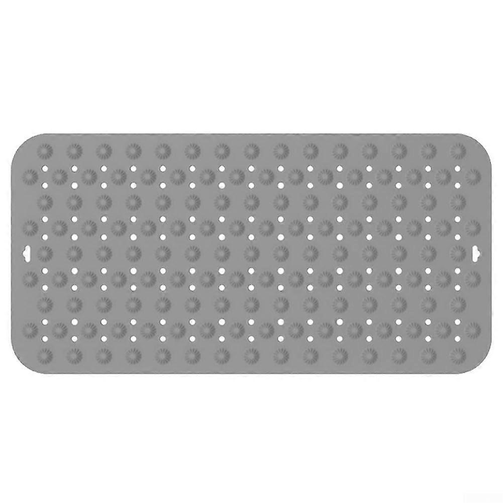 Nonslip bathroom mats with a secure design ensure a safe and stable experience. (A)