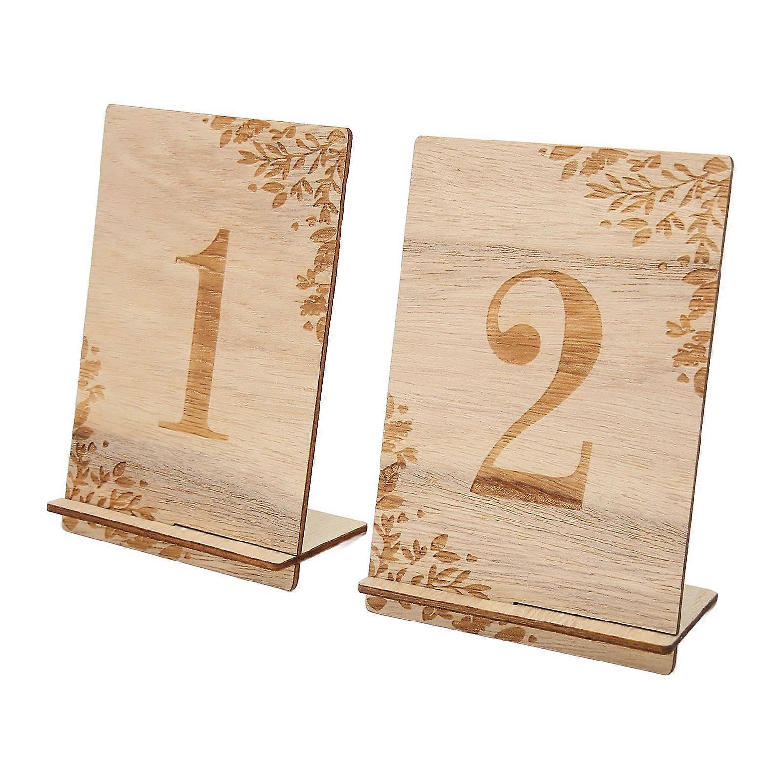 Wooden Wedding Table Numbers DIY Prevent Fading Table Numbers Restaurant Desktop Party Decor