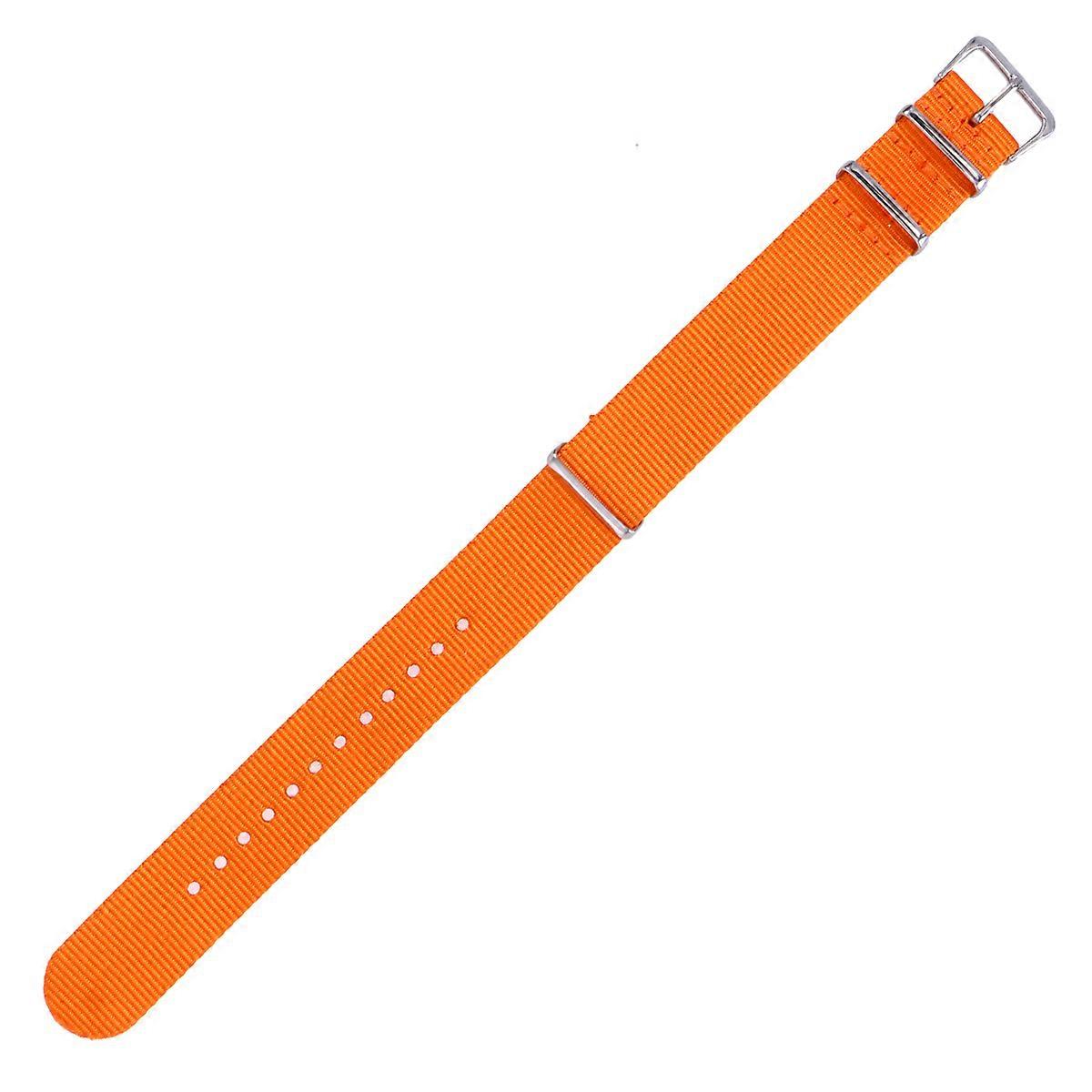 Durable Watch Strap Mechanically Braided For Exercise 18mm Orange 1Set