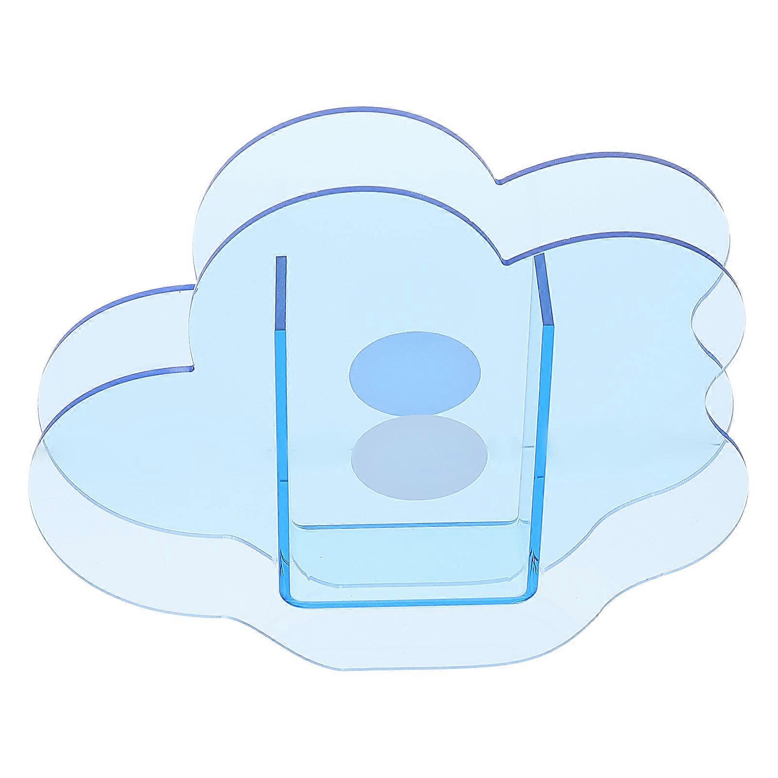 Blue Acrylic Flower Shaped Vase for Decor Simple Transparent Design Practical and 1 Pc