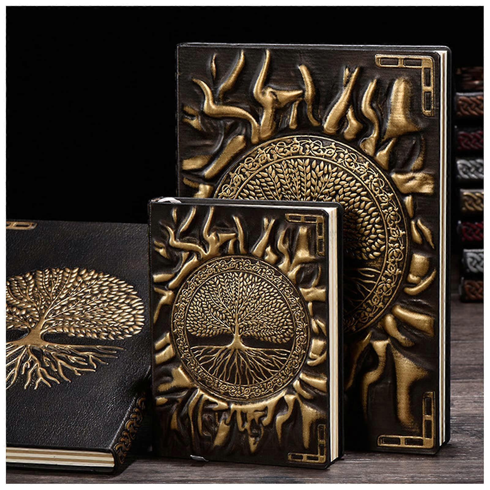 Notebook A5 Anaglyph Gold Plated Tree of Life Retro Planner Bronze Books