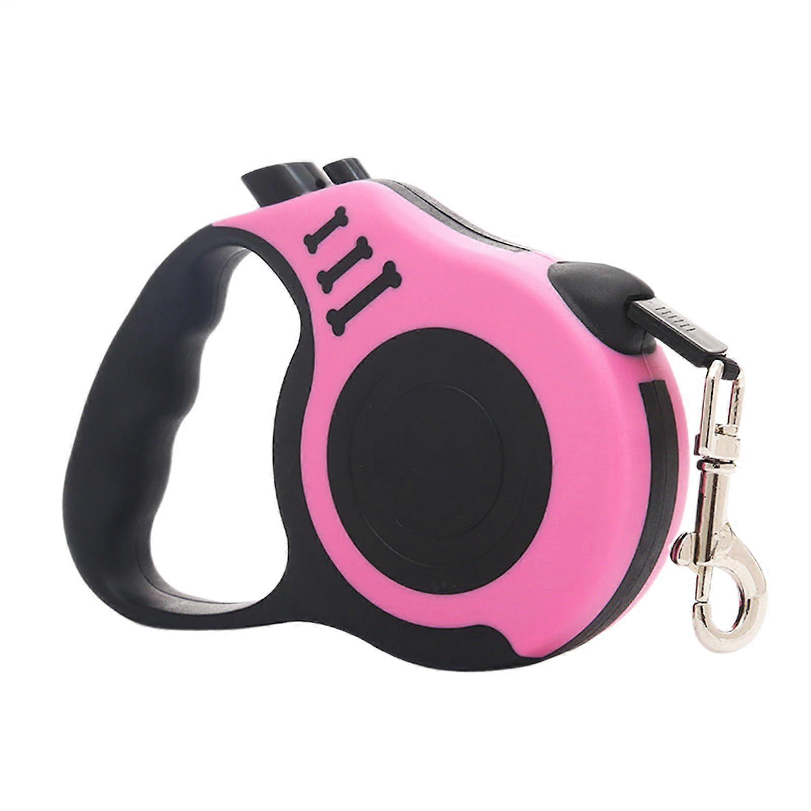 PET Telescopic Traction Rope, Retractable Dog Leash - Heavy-Duty Automatic Pet Lead for Cats, Small to Medium Dogs, Pink