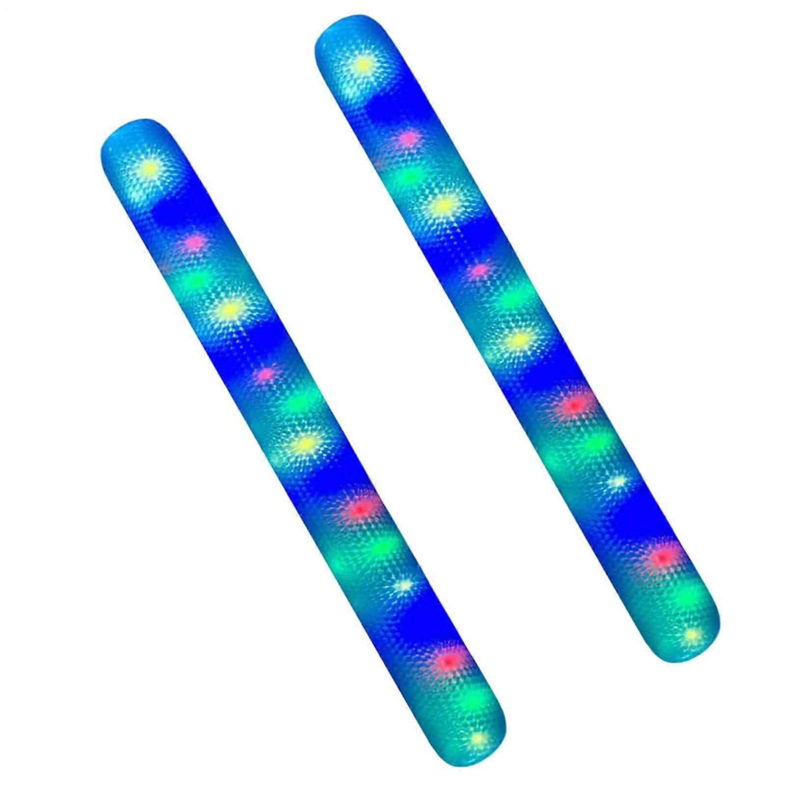 Inflatable Pool Noodles, 2 x Giant Water Noodles, Integrated Shiny Colourful Lights