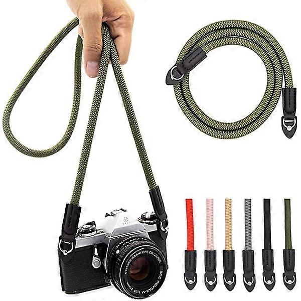 Camera Strap Vintage 100cm Nylon Climbing Rope Camera Neck Shoulder Strap for Micro Single and DSLR