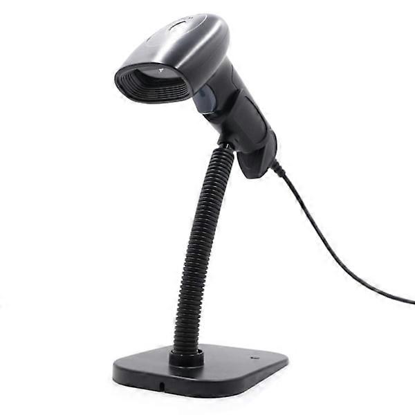 USB Barcode Scanner 1D 2D QR Handheld Wired Barcode Reader with Stand[HK] Black