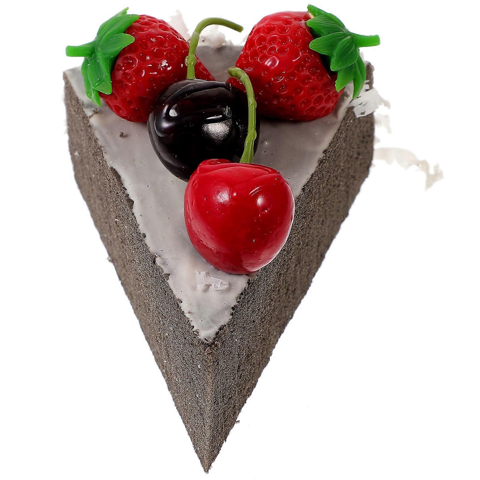 Fake Dessert Prop Realistic Fruit Cake Model Ideal For Shop And Photography Display 6X8X10.5Cm 1Pack