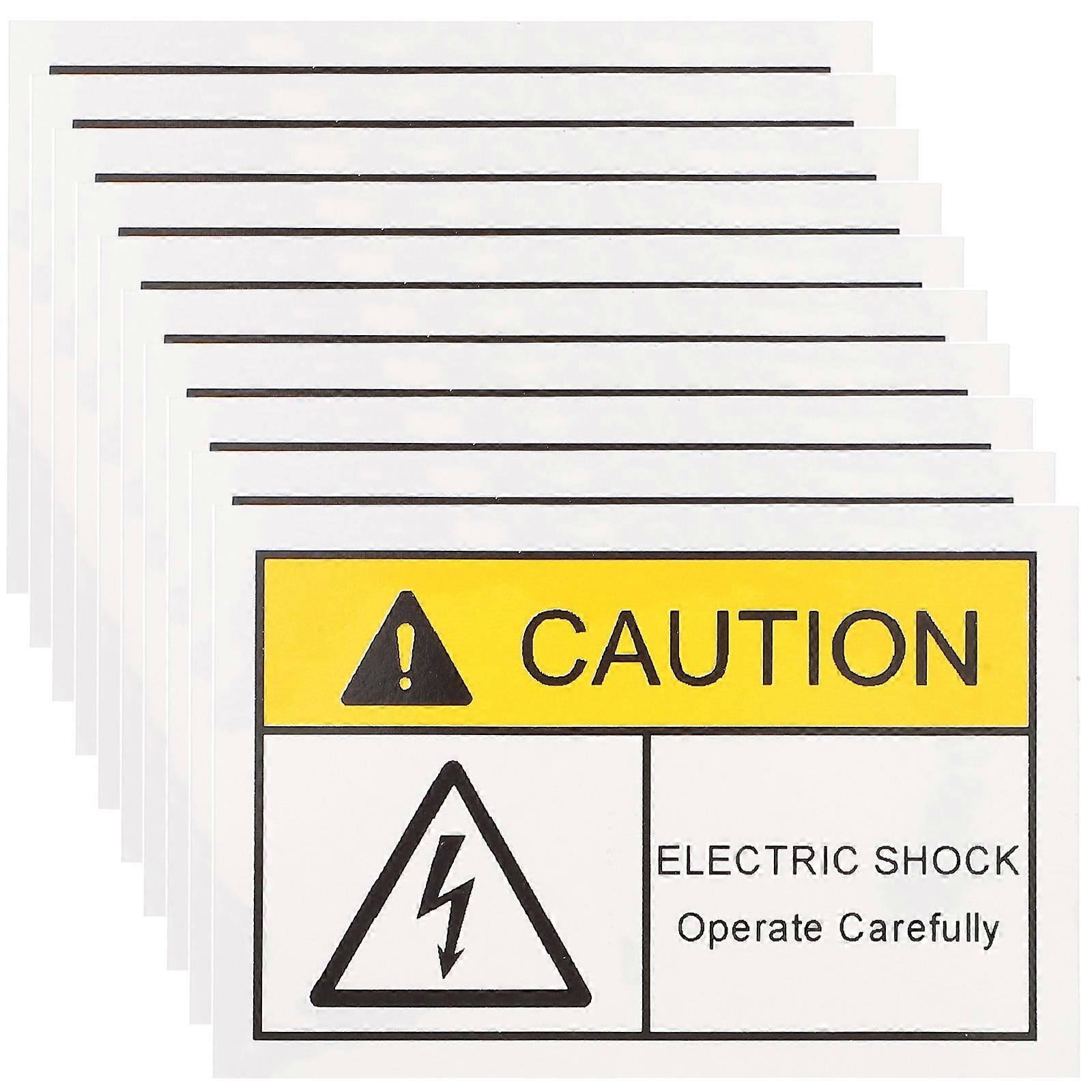 Multi Colored Electrical Warning Sticker Adhesive Labels For General Public Outdoor Use 60X40MM Quick Application 10Pcs