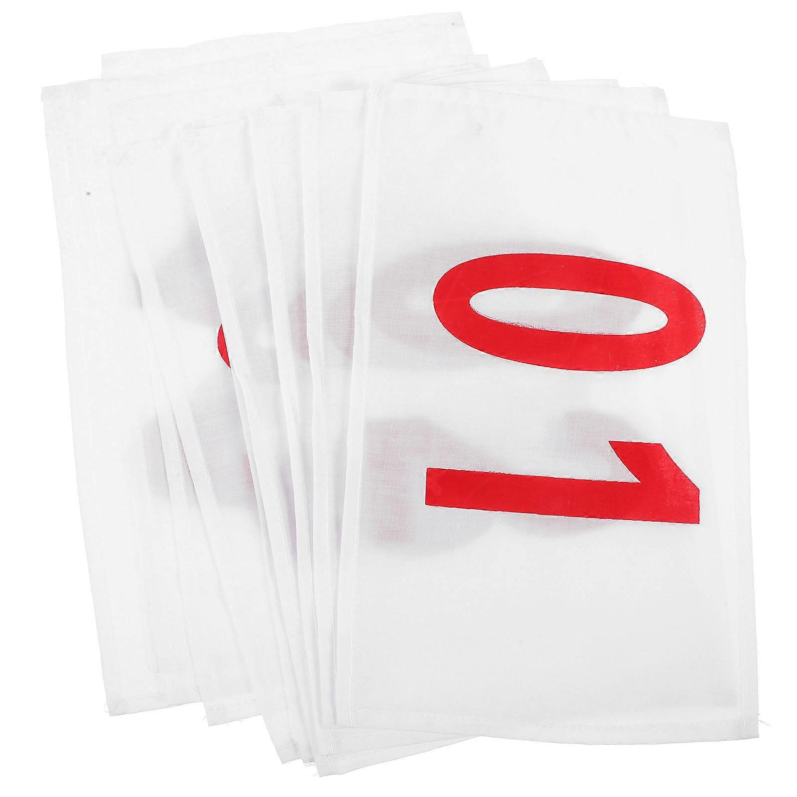 Running Bib Numbers 10 Sheets Portable Number Bibs for Racing Red Polyester Cotton Material