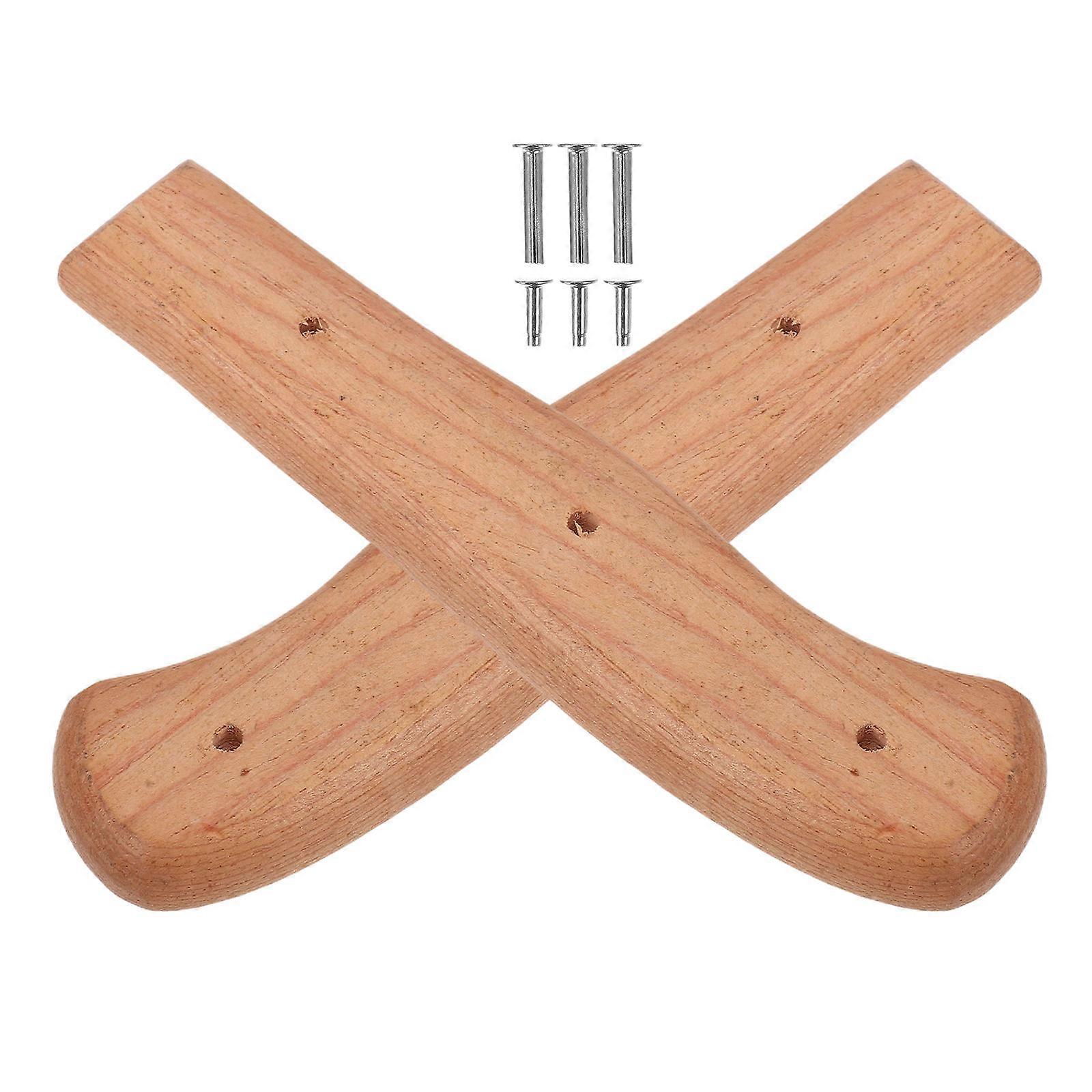 Wood Handle Kit For Kitchen Home Ergonomic Shape Hardwood Material 15.50X3.50X2.00CM 1Pack