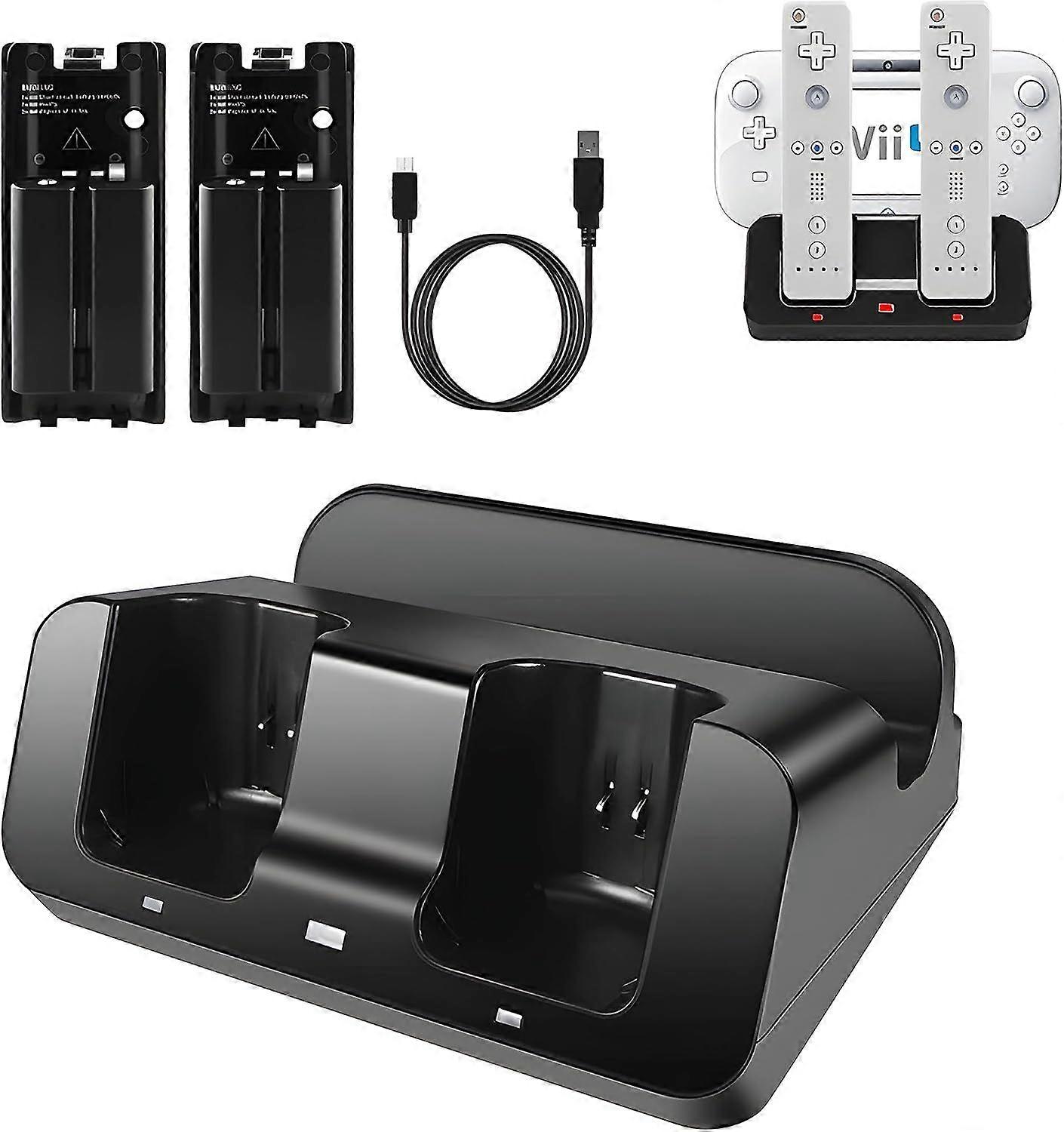 2025 Newest Wii U Charger Dock for Wii Remote and Wii U Gamepad with 2