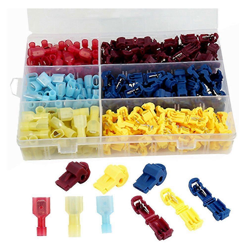 200pcs Insulation Terminals Heat Shrink Wire Crimp Connector Insulated Cord Wire End Terminal