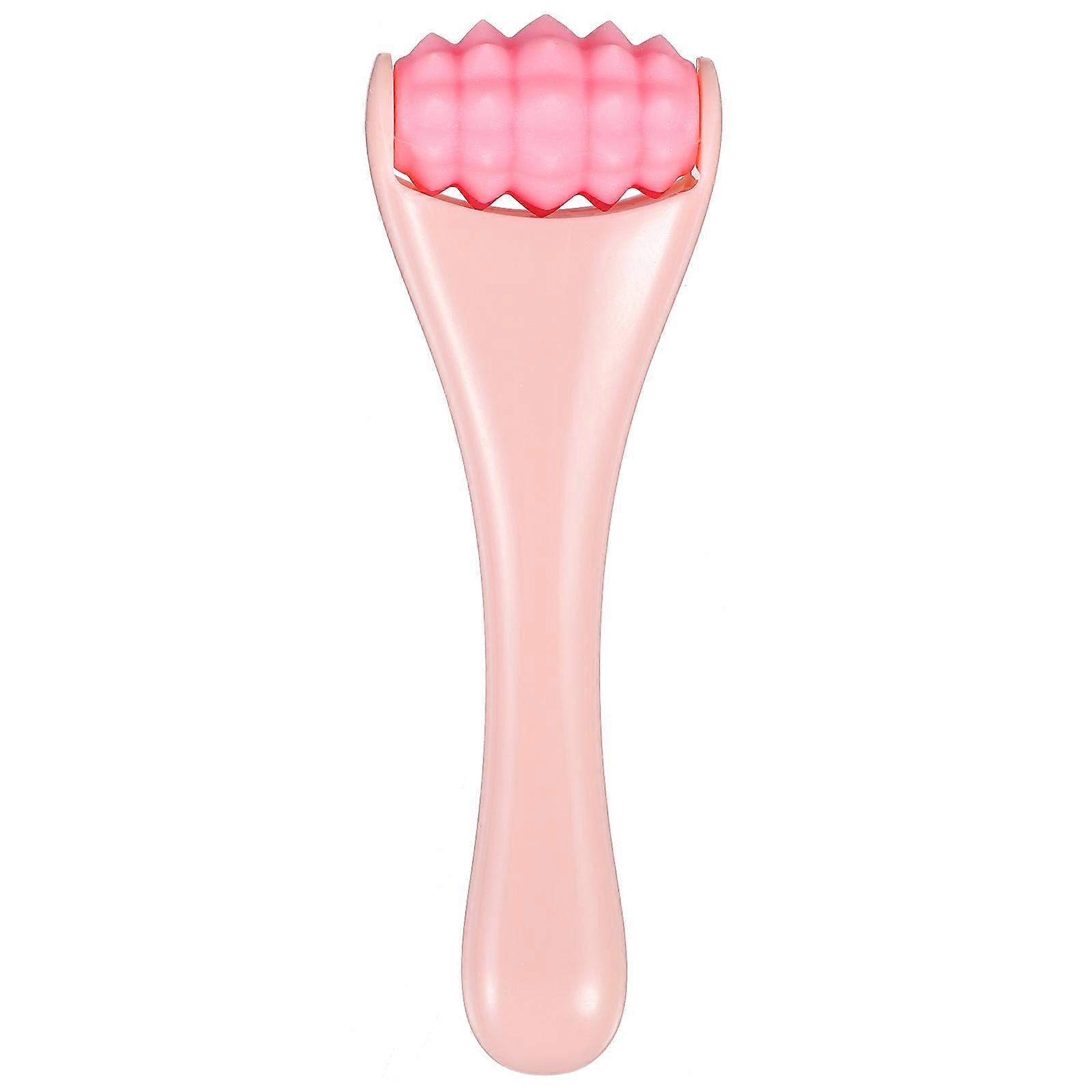 The **Eye Skin Roller Device Pink Silicone Face Massager** is a convenient and portable beauty tool designed to enhance your skincare routine,