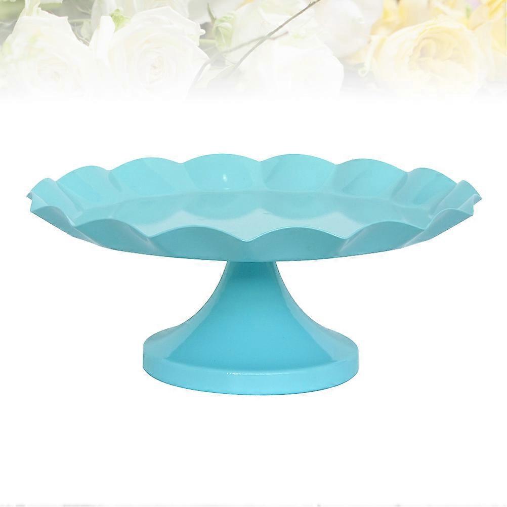 Iron Cake Stand Round Wavy Sturdy For Restaurant Bakery Window Display 25*25*10cm Repeat Use 1Set