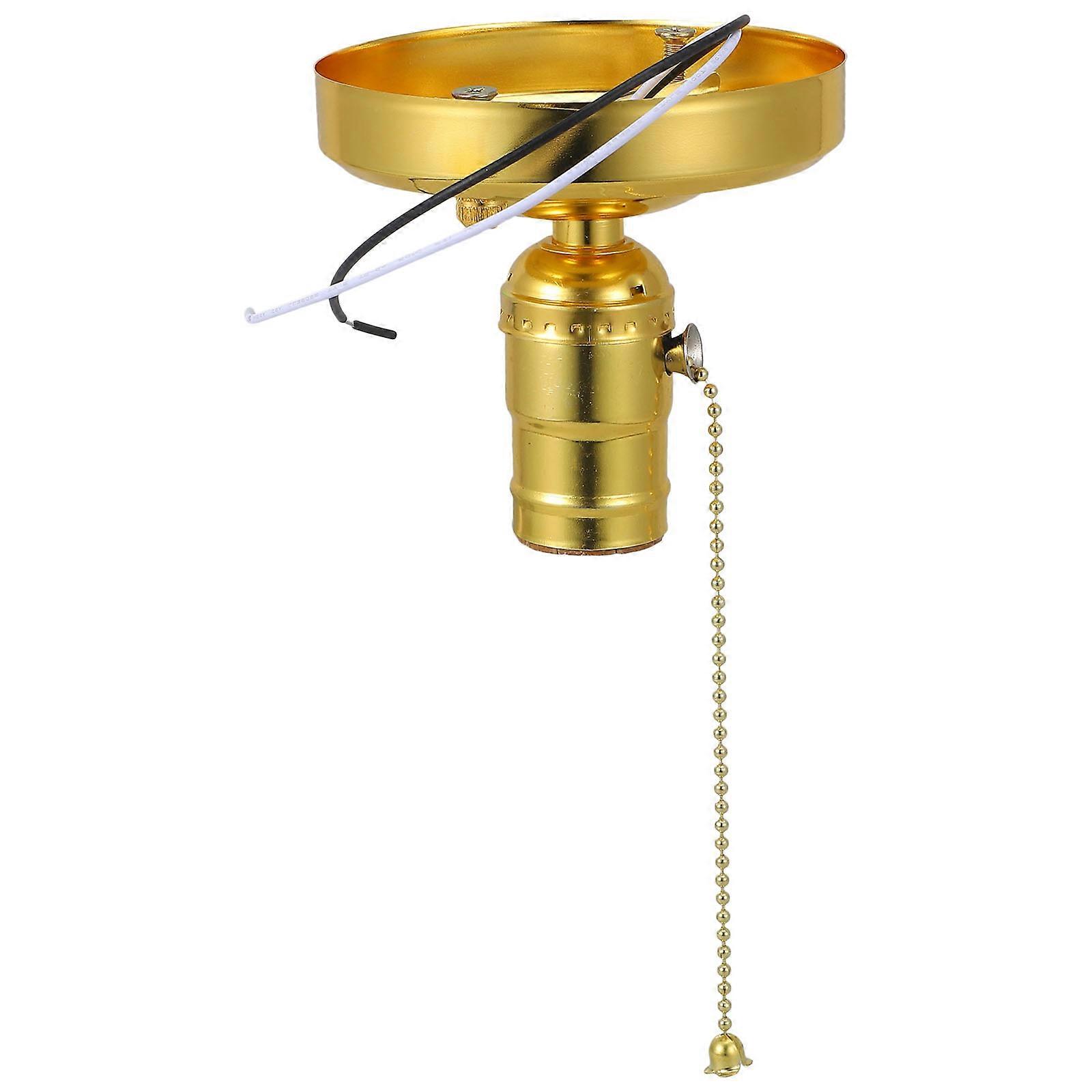 1 Set Light Bulb Holder with Pull Chain for Home Hanging Light E27 Socket