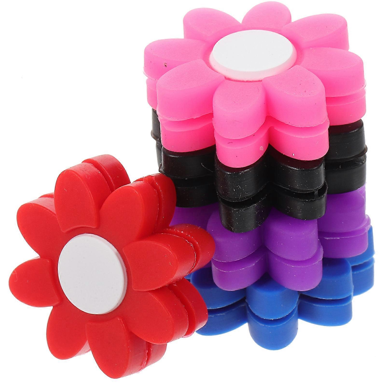 5pcs Petal Shaped Tennis Racket Dampeners – Durable Vibration Absorber for Arm Comfort, Stylish Tennis Accessory, Assorted Colors