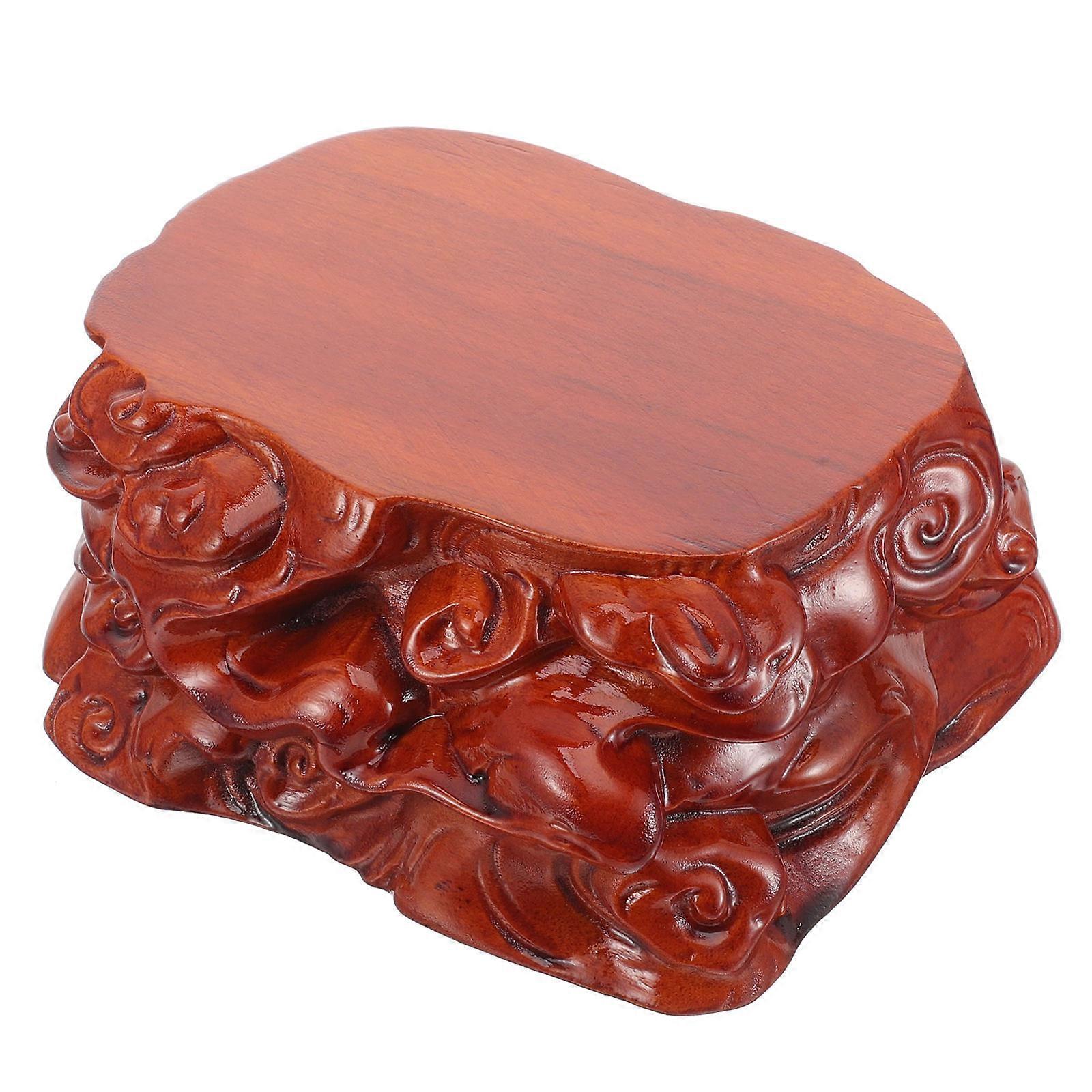 Wood Display Risers Craft Display Holder Decorative Display Stand 16X13Cm Brown Natural Style Supporting 1Pack