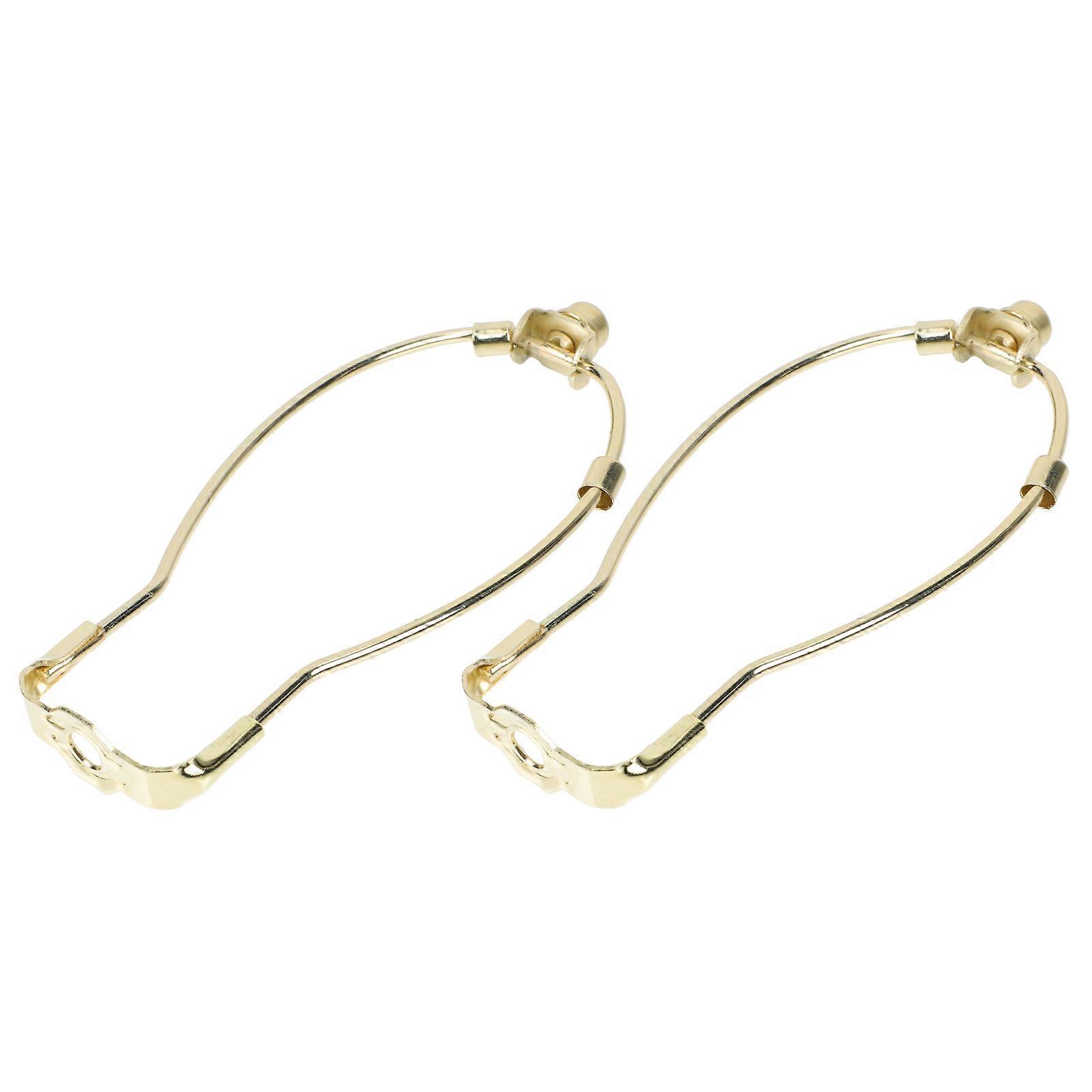 2 Sets of Durable Metal Floor Lamp Shade Bracket in Golden for Home Use Stable and Practical