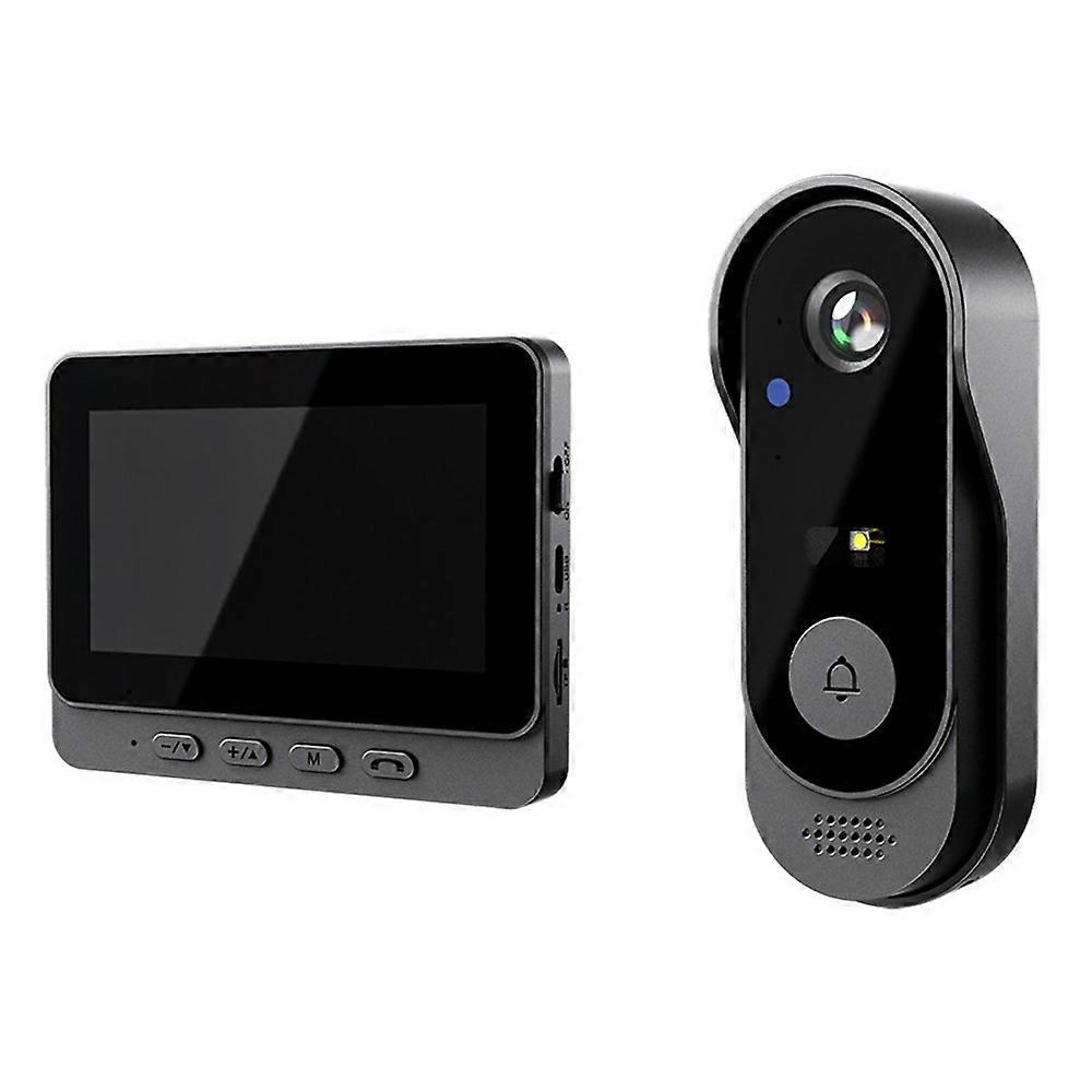 X8 Waterproof Video Doorbell 4.3 inch Indoor Screen Wireless Home Security Intercom HD Camera Two-Way Audio