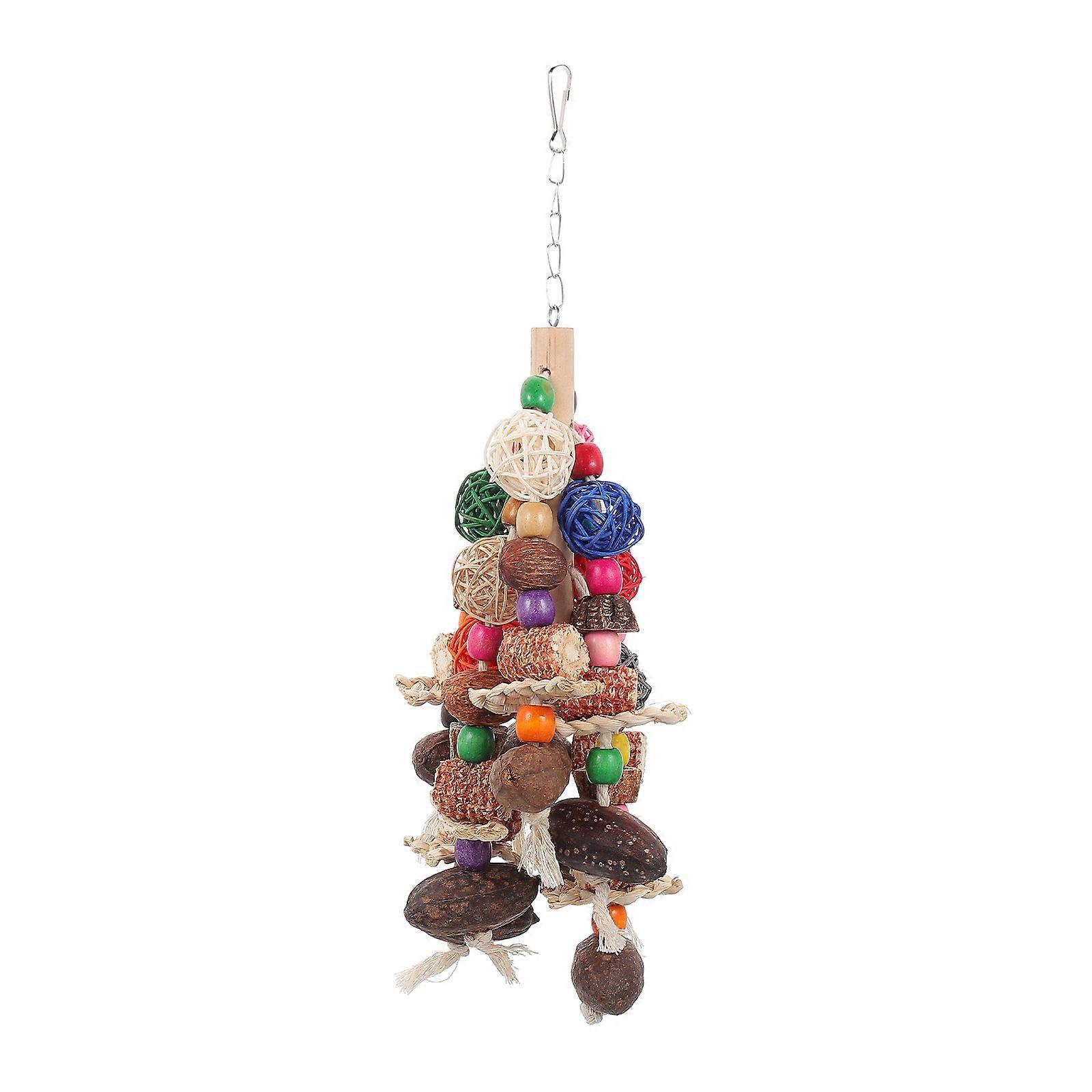 Durable Synthetic Material Hanging Chew Toy for Bird Enjoyment and Relaxation 6.5 inches