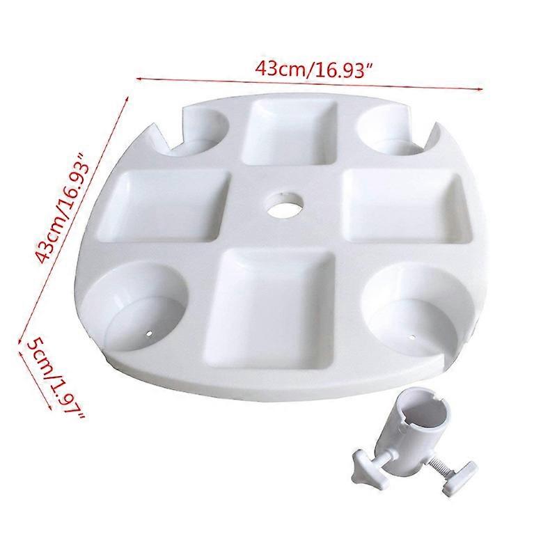 Beach Umbrella Table Tray for Beach, Patio, Garden, Pool with Cup Holder