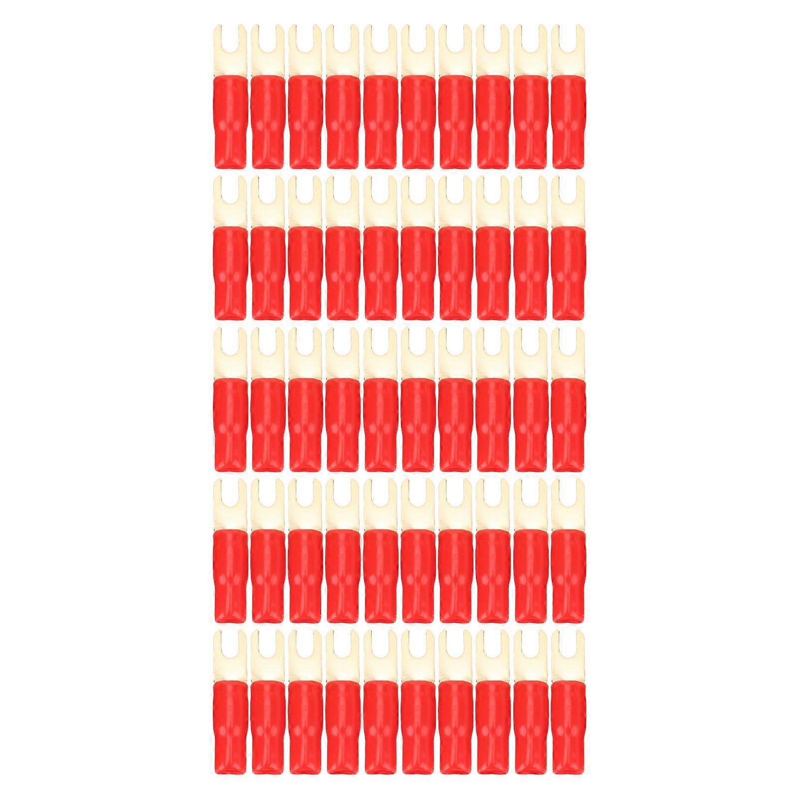 50pcs U type electrical crimp terminals 8 gauge copper wire lugs