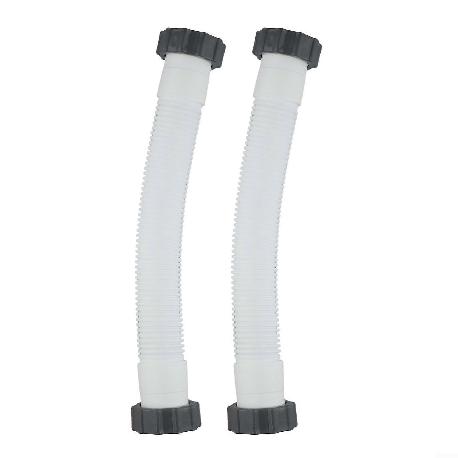 Pool Filter Pump Connection Hose 16 Inches, Sand Filter System Compatible Swimming Pool Pipe, 2-Pack
