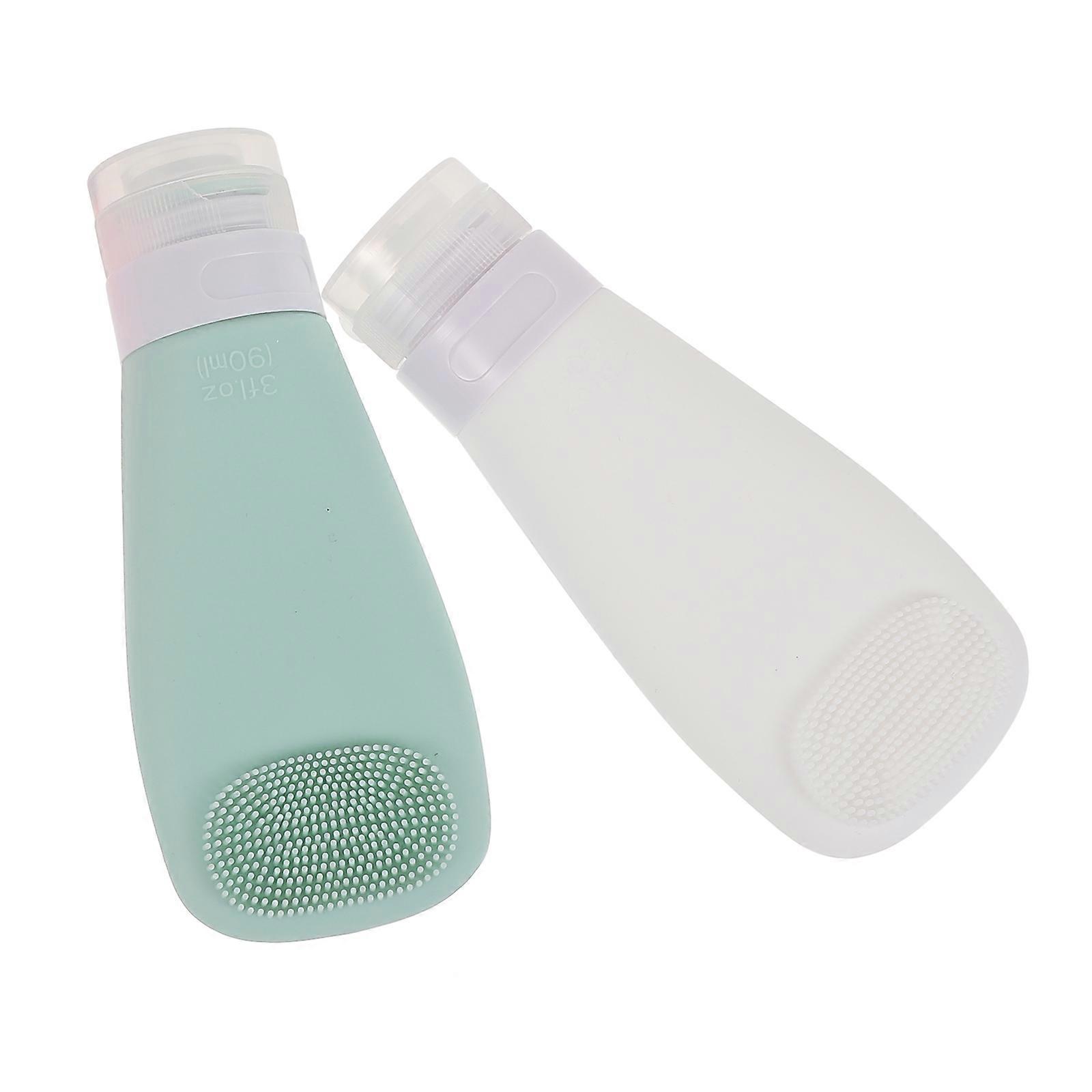 Portable Travel Bottles Made of Skin-friendly Silicone with Built-in Brush